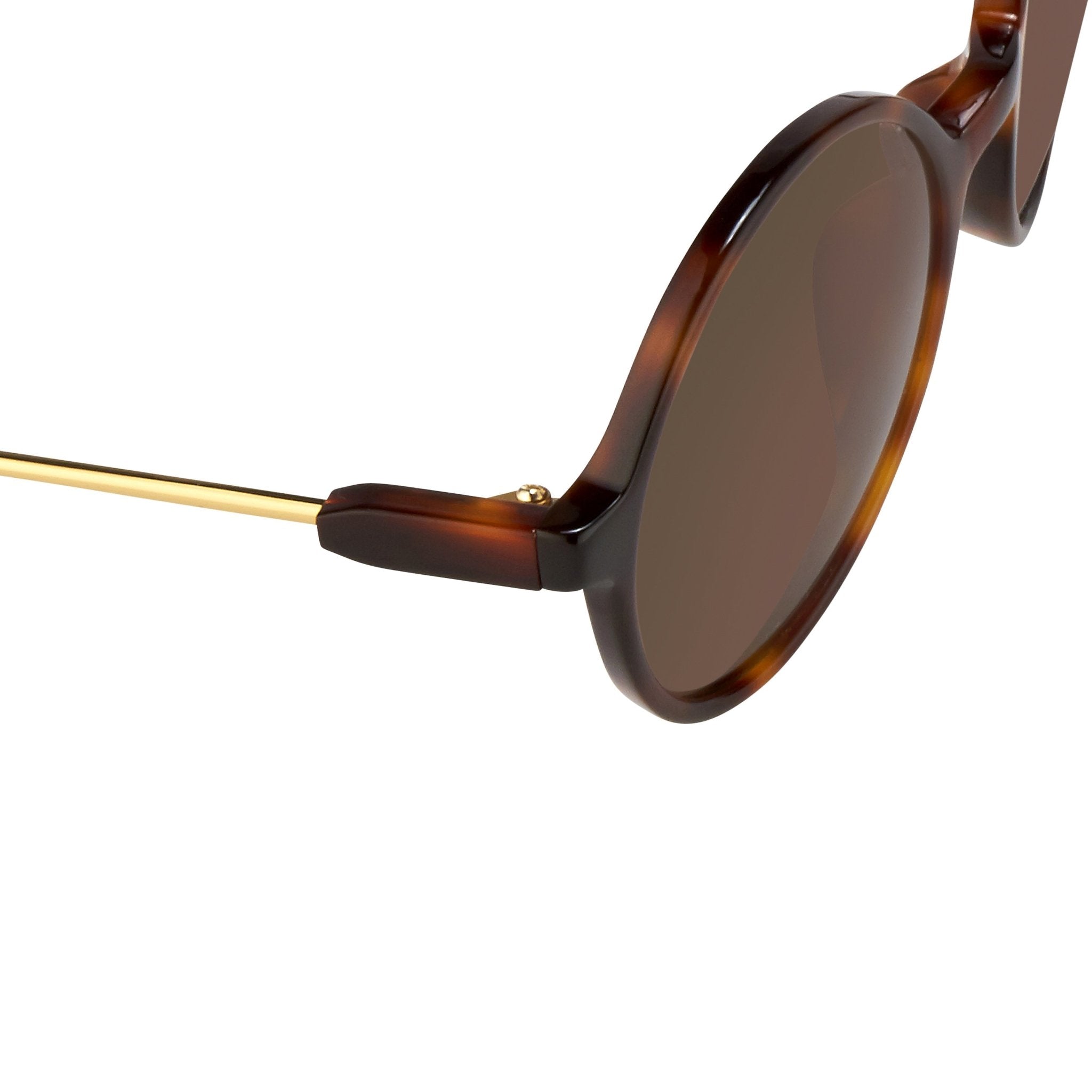 Orlebar Brown Sunglasses Round Tortoise Shell with Brown Lenses OB27C2SUN - Watches & Crystals