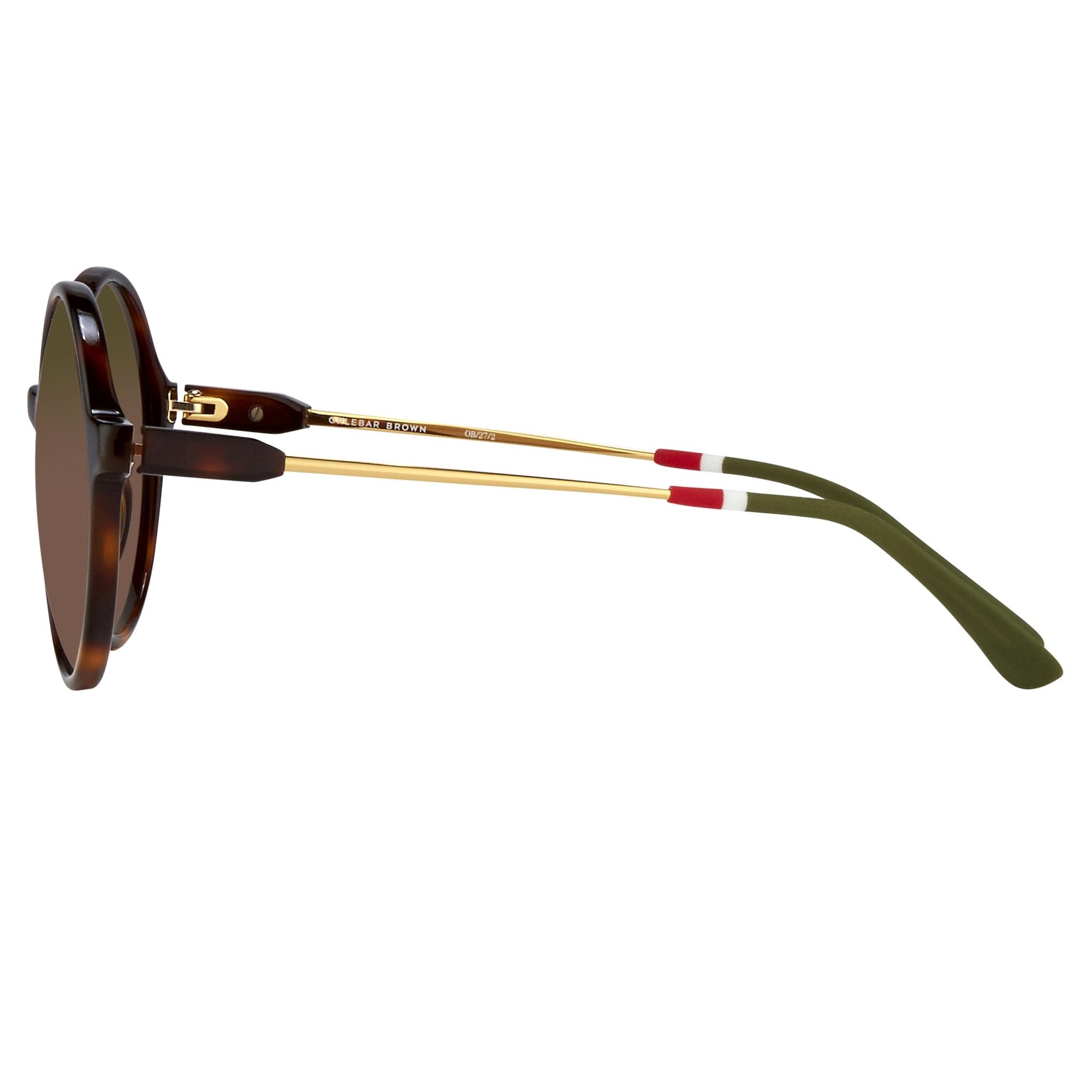 Orlebar Brown Sunglasses Round Tortoise Shell with Brown Lenses OB27C2SUN - Watches & Crystals