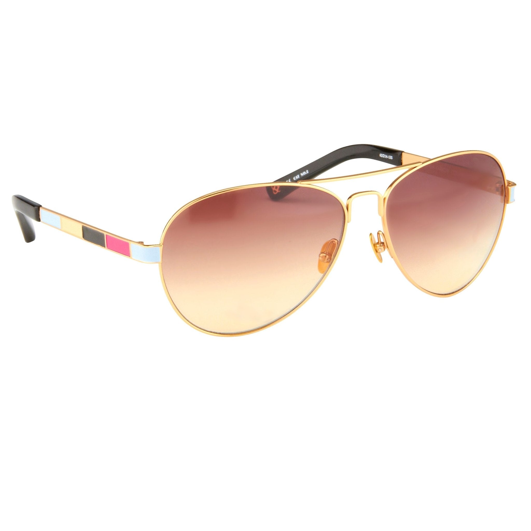 Oscar De La Renta Sunglasses Gold and Brown Graduated Lenses - ODLR44C4SUN - Watches & Crystals