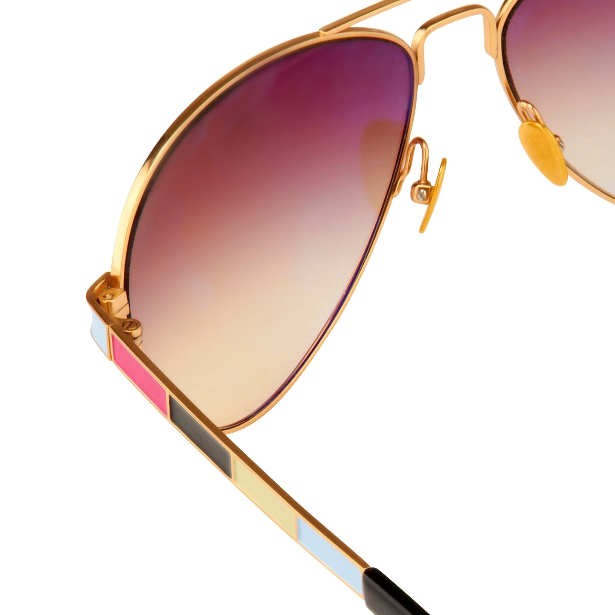 Oscar De La Renta Sunglasses Gold and Brown Graduated Lenses - ODLR44C4SUN - Watches & Crystals