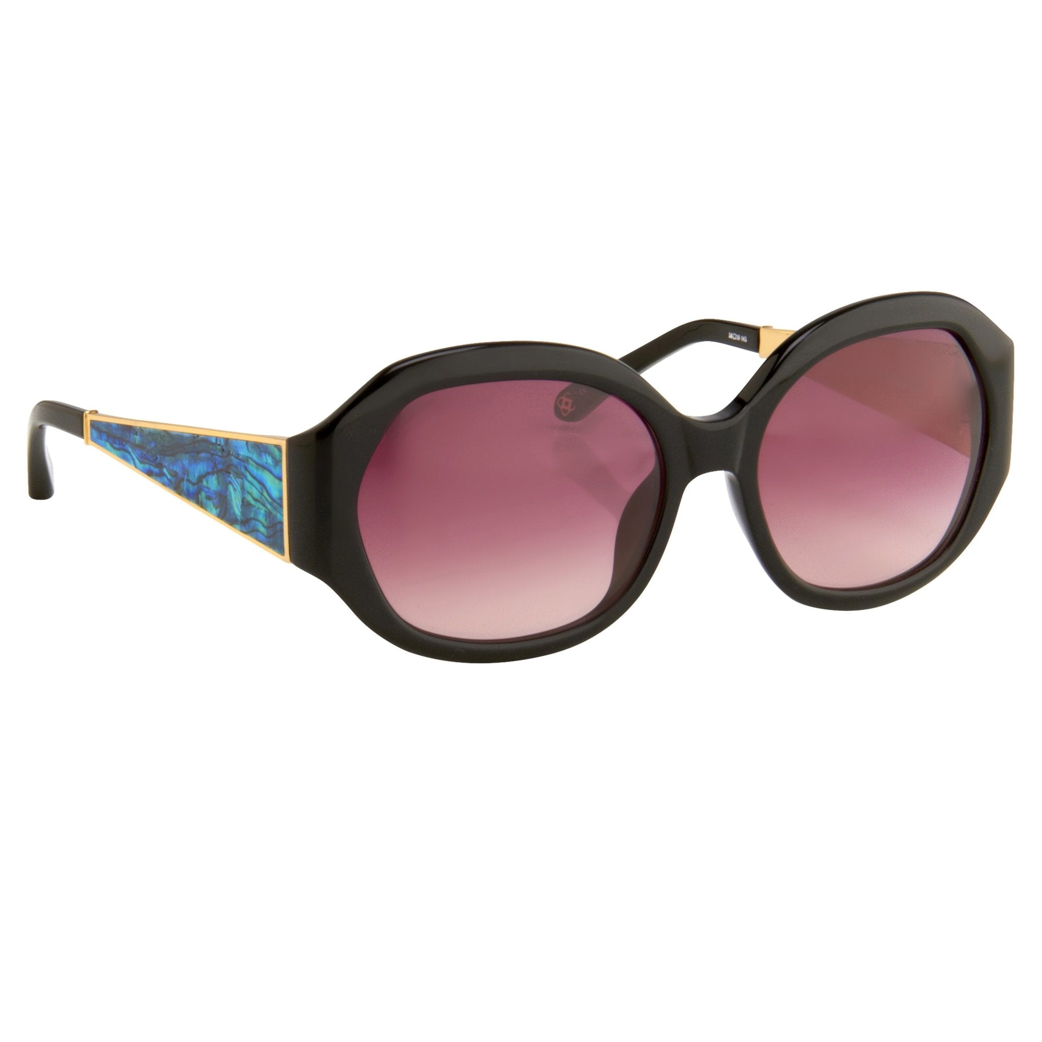 Oscar De La Renta Sunglasses Jackie O Black and Pink Lenses - ODLR34C1SUN - Watches & Crystals