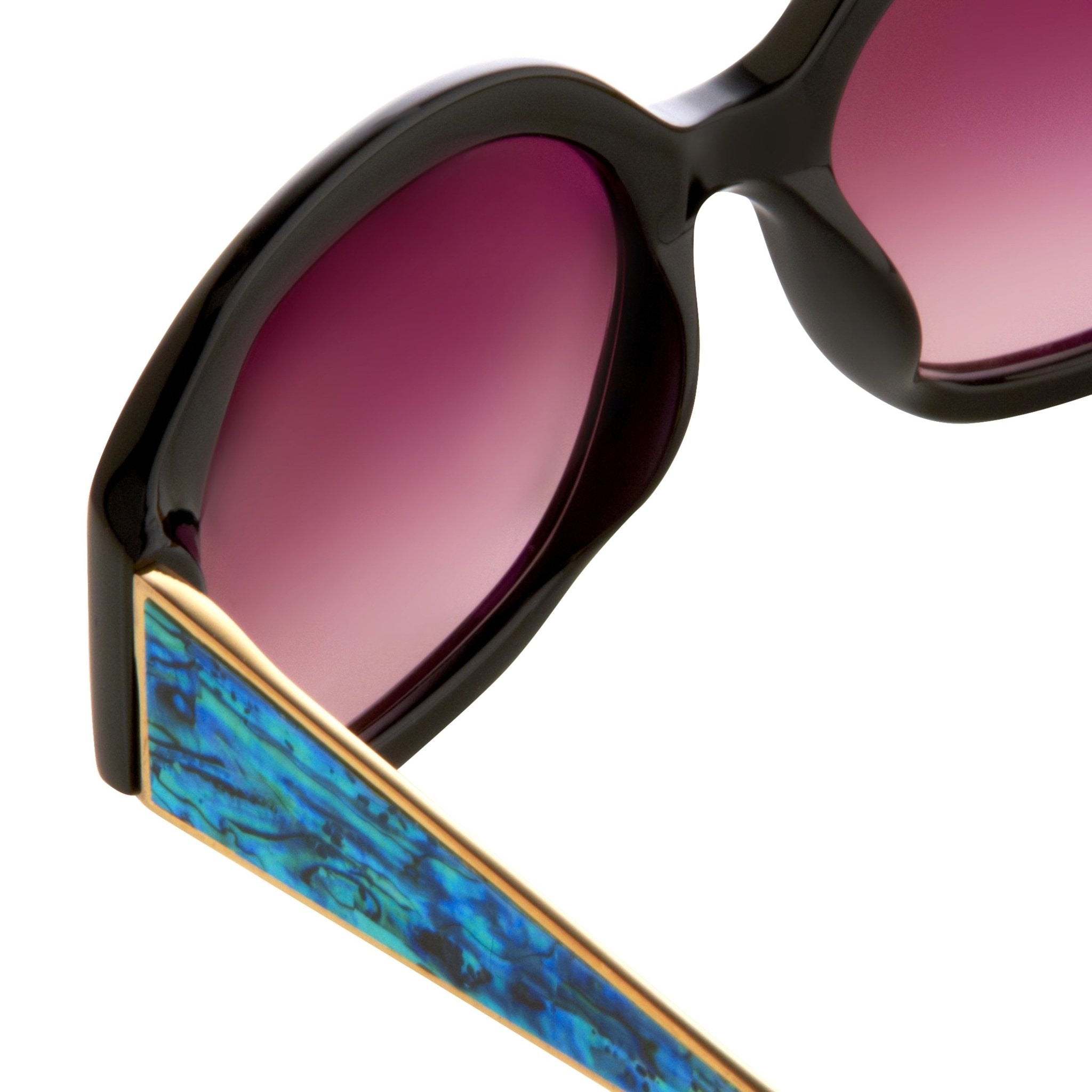 Oscar De La Renta Sunglasses Jackie O Black and Pink Lenses - ODLR34C1SUN - Watches & Crystals