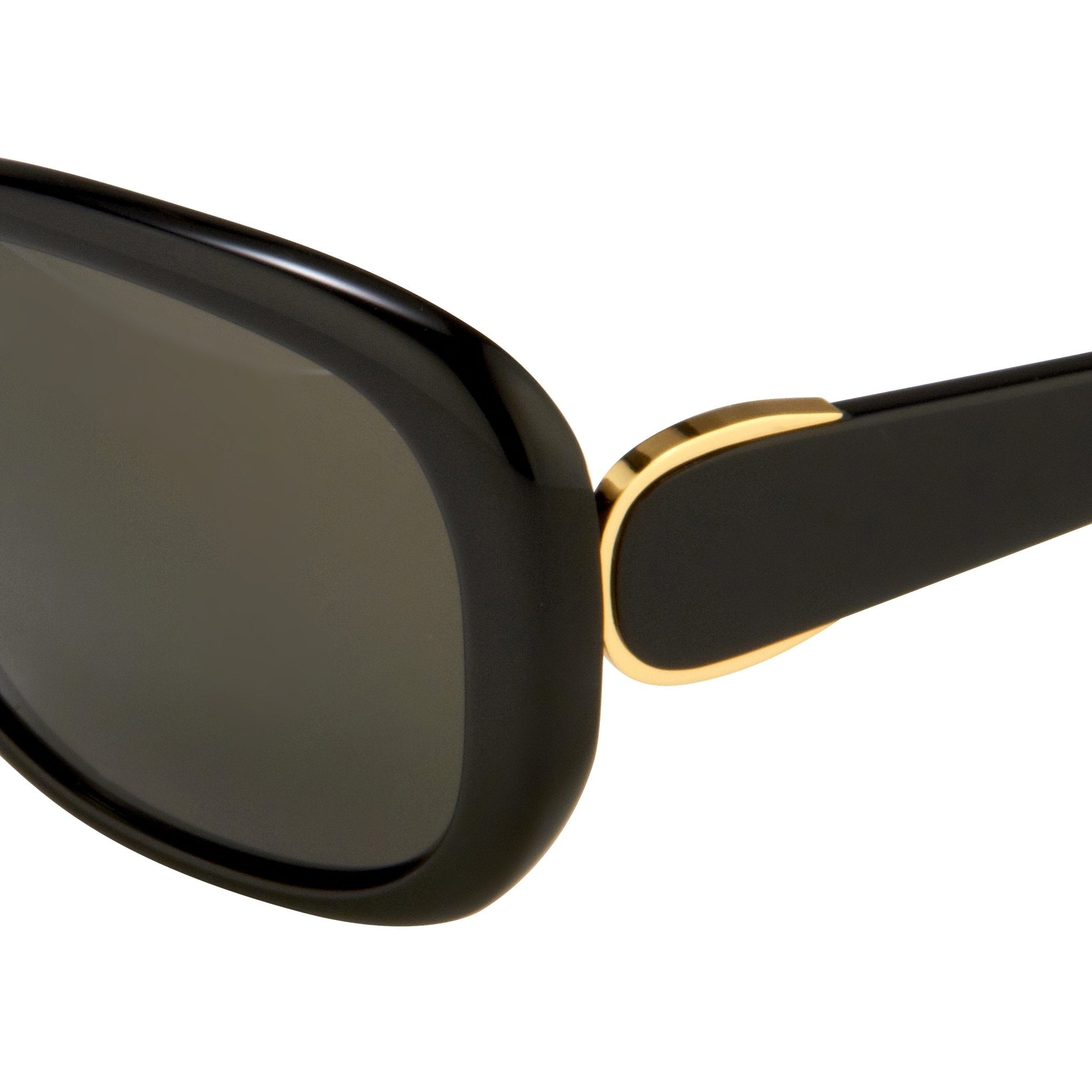 Oscar De La Renta Sunglasses Oversized Frame Black and Grey Lenses - ODLR45C1SUN - Watches & Crystals