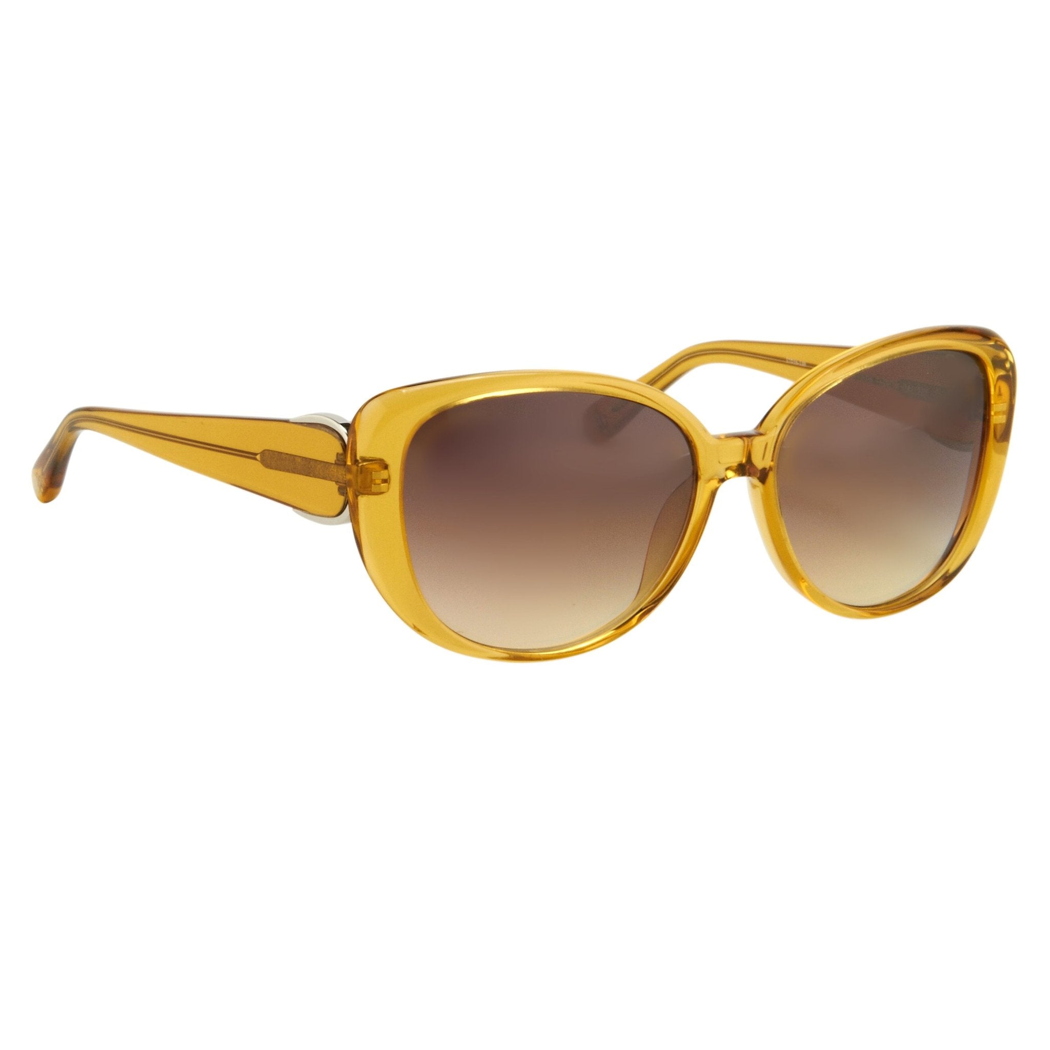 Oscar De La Renta Sunglasses Oversized Frame Dandelion and Grey Lenses - ODLR47C5SUN - Watches & Crystals