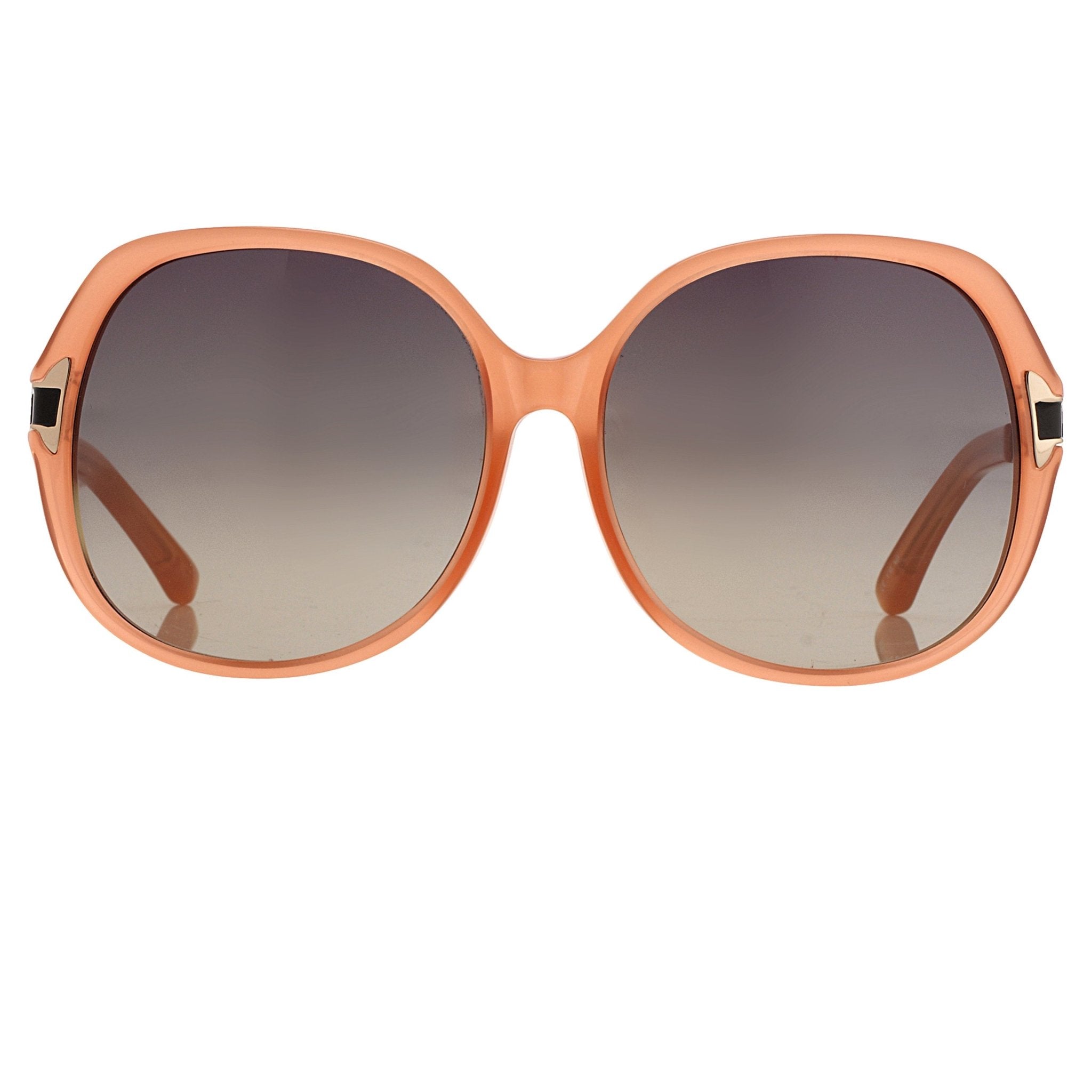 Oscar De La Renta Sunglasses Oversized Frame Orange Enamel Arms and Grey Lenses - ODLR22C5SUN - Watches & Crystals