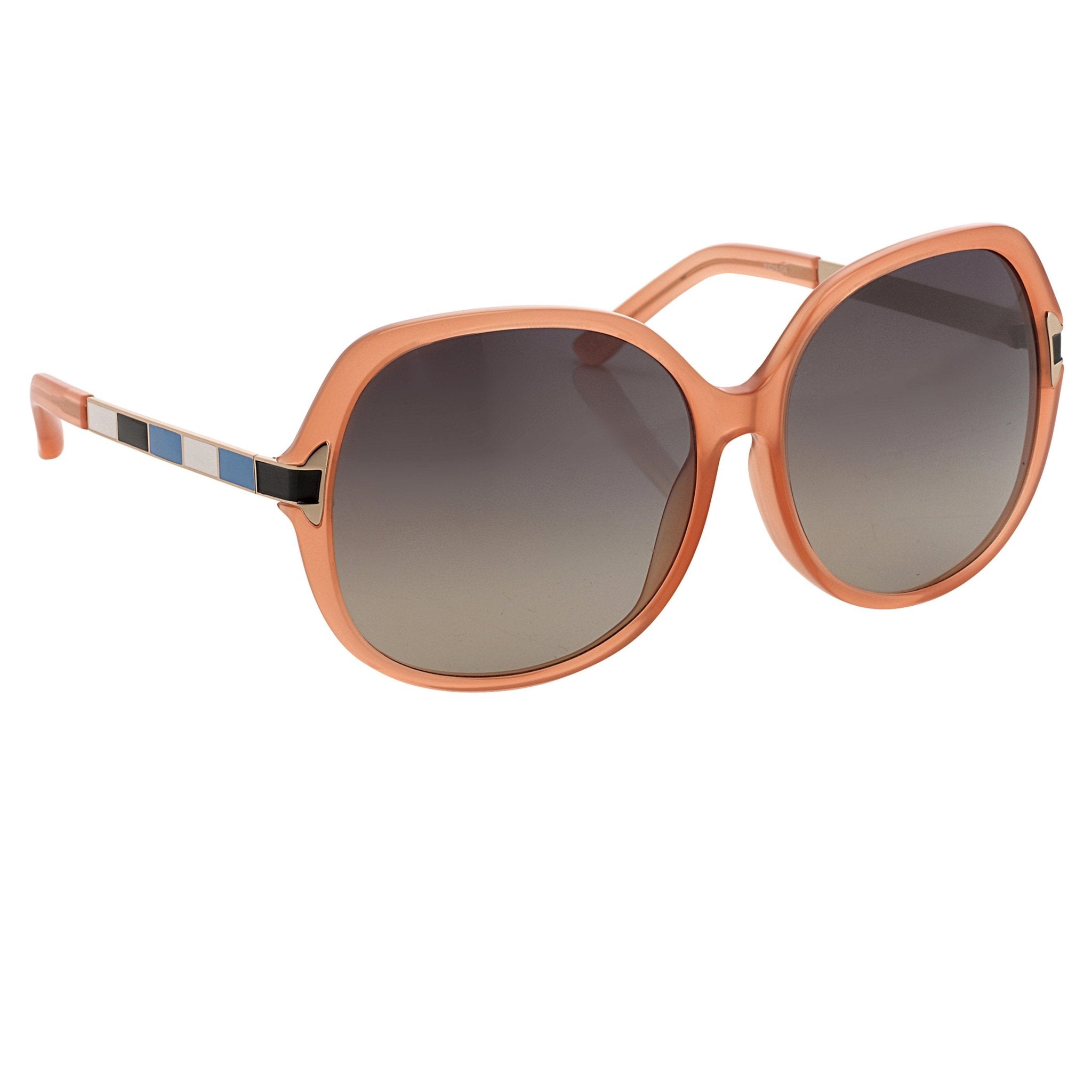 Oscar De La Renta Sunglasses Oversized Frame Orange Enamel Arms and Grey Lenses - ODLR22C5SUN - Watches & Crystals