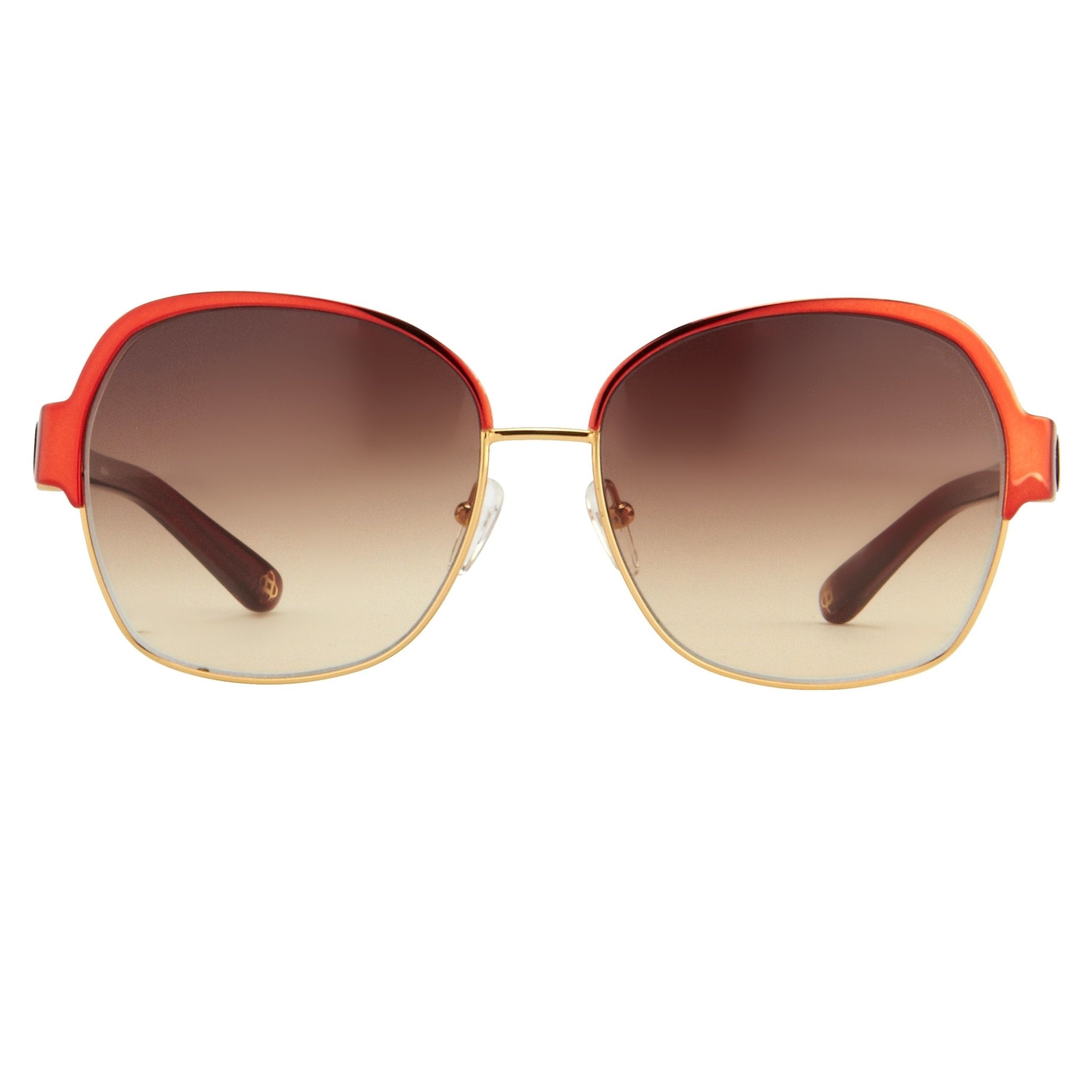 Oscar De La Renta Sunglasses Oversized Frame Russian Gold Red Enamel With Grey Lenses - ODLR50C4SUN - Watches & Crystals