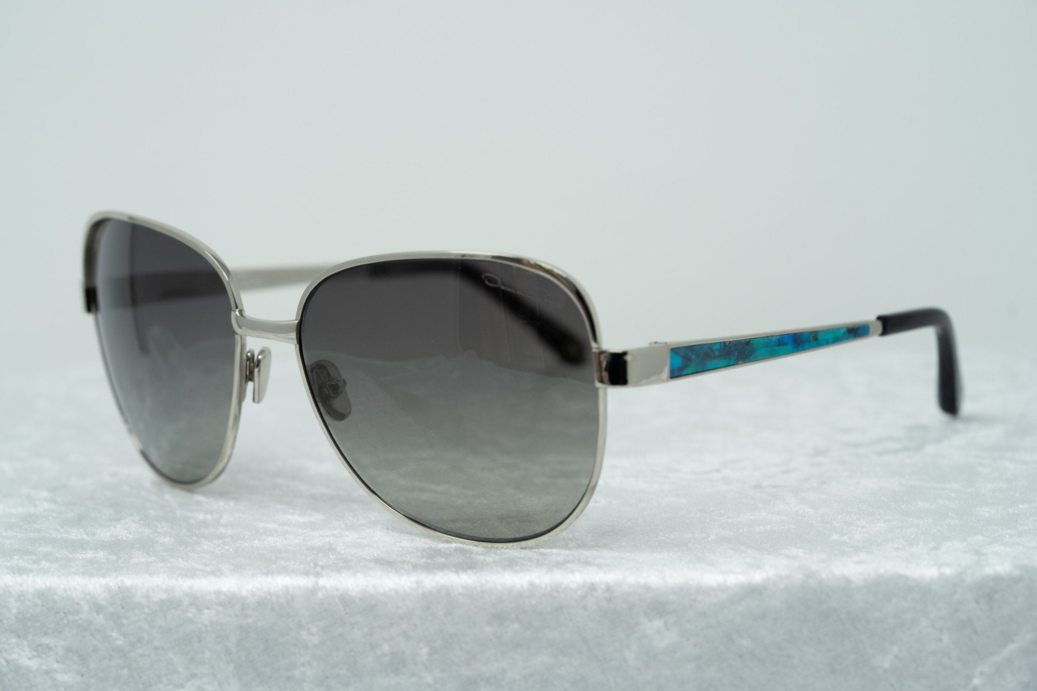 Oscar De La Renta Sunglasses Oversized Frame Silver and Grey Lenses - ODLR32C3SUN - Watches & Crystals