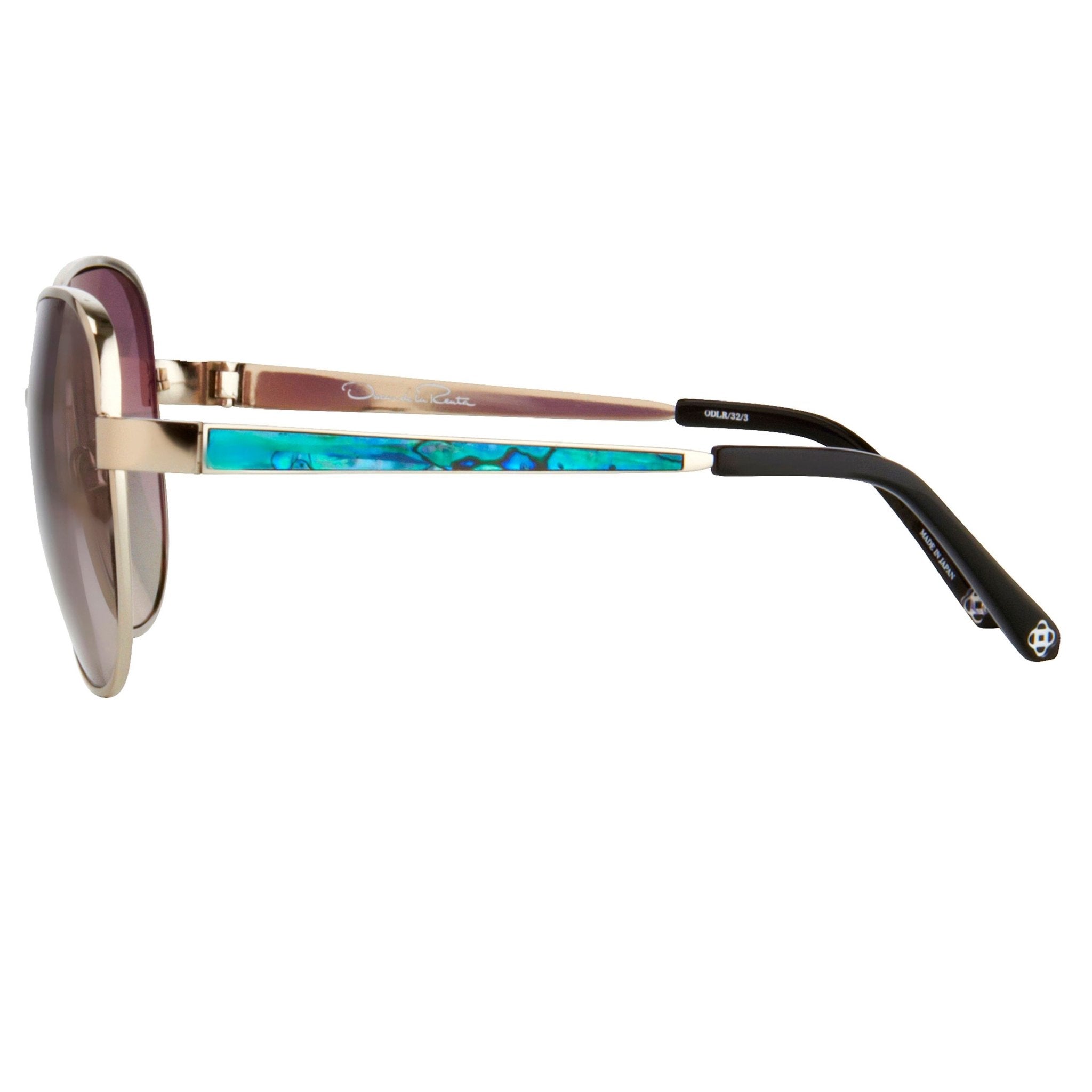 Oscar De La Renta Sunglasses Oversized Frame Silver and Grey Lenses - ODLR32C3SUN - Watches & Crystals