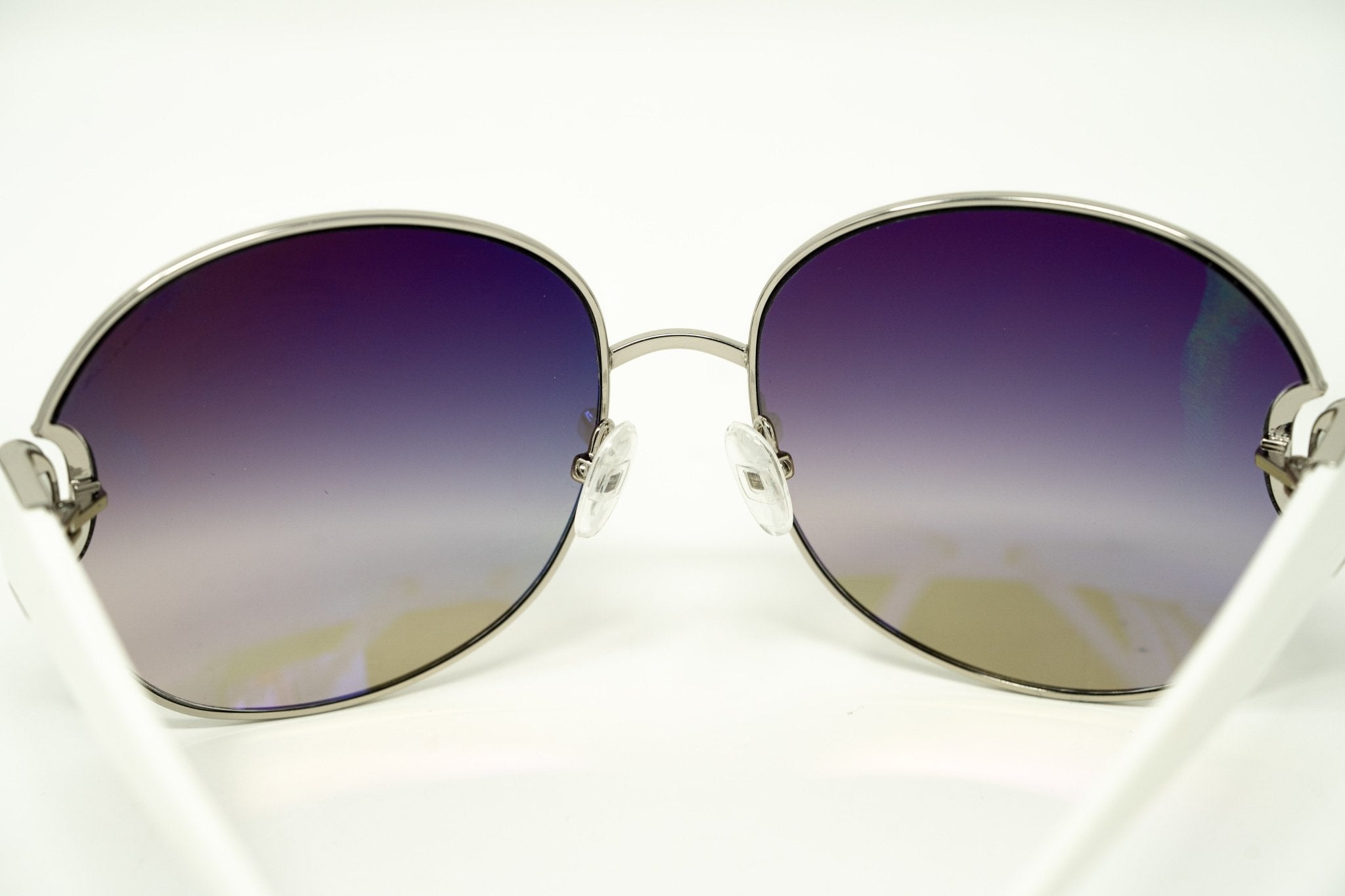 Oscar De La Renta Sunglasses Oversized Frame Silver White and Grey Lenses - ODLR54C3SUN - Watches & Crystals