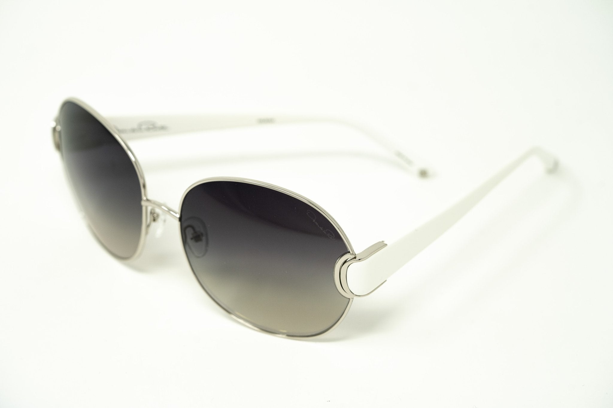 Oscar De La Renta Sunglasses Oversized Frame Silver White and Grey Lenses - ODLR54C3SUN - Watches & Crystals