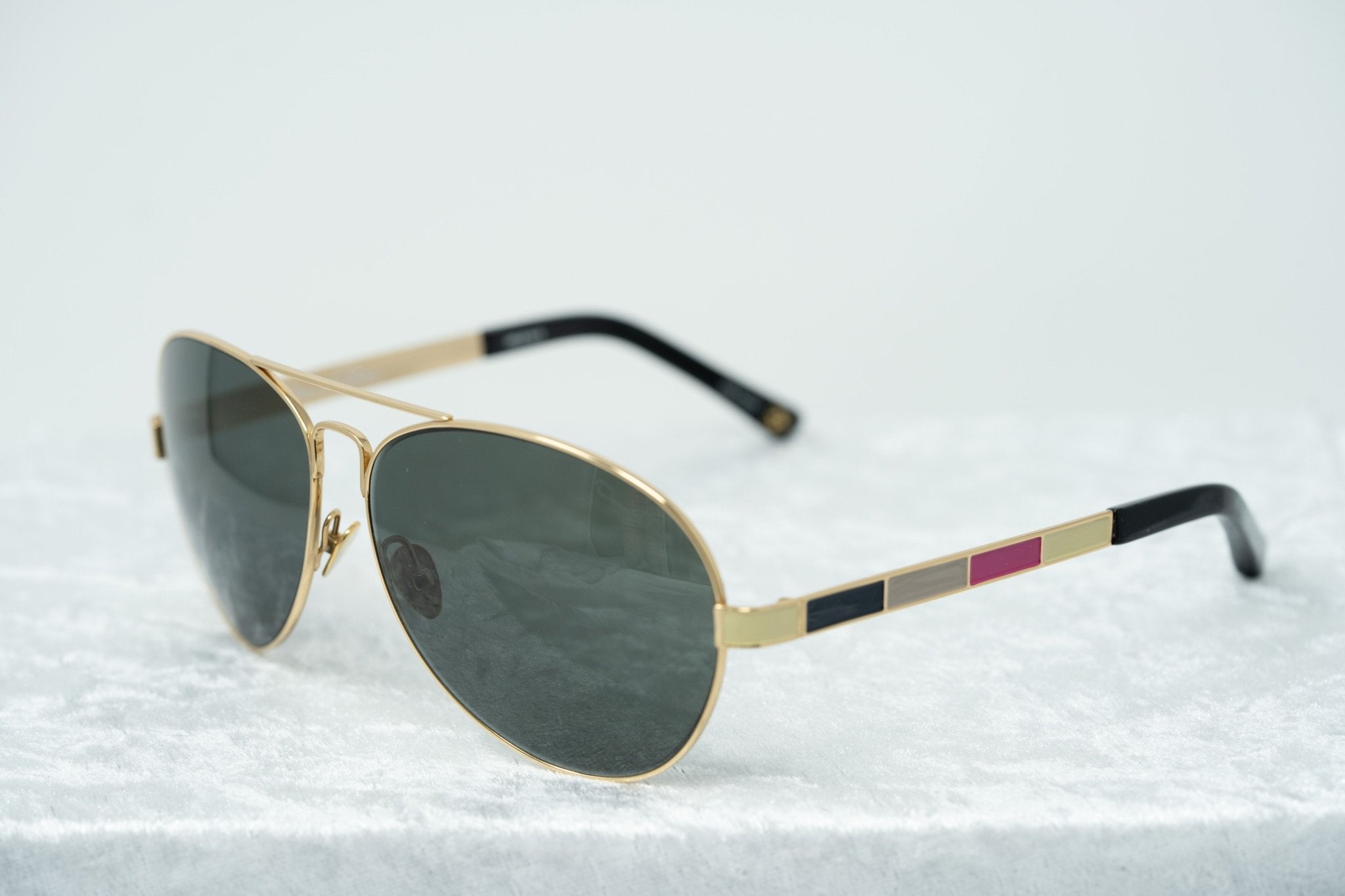 Oscar De La Renta Sunglasses Rose Gold and Green Lenses Category 3 - ODLR44C5SUN - Watches & Crystals