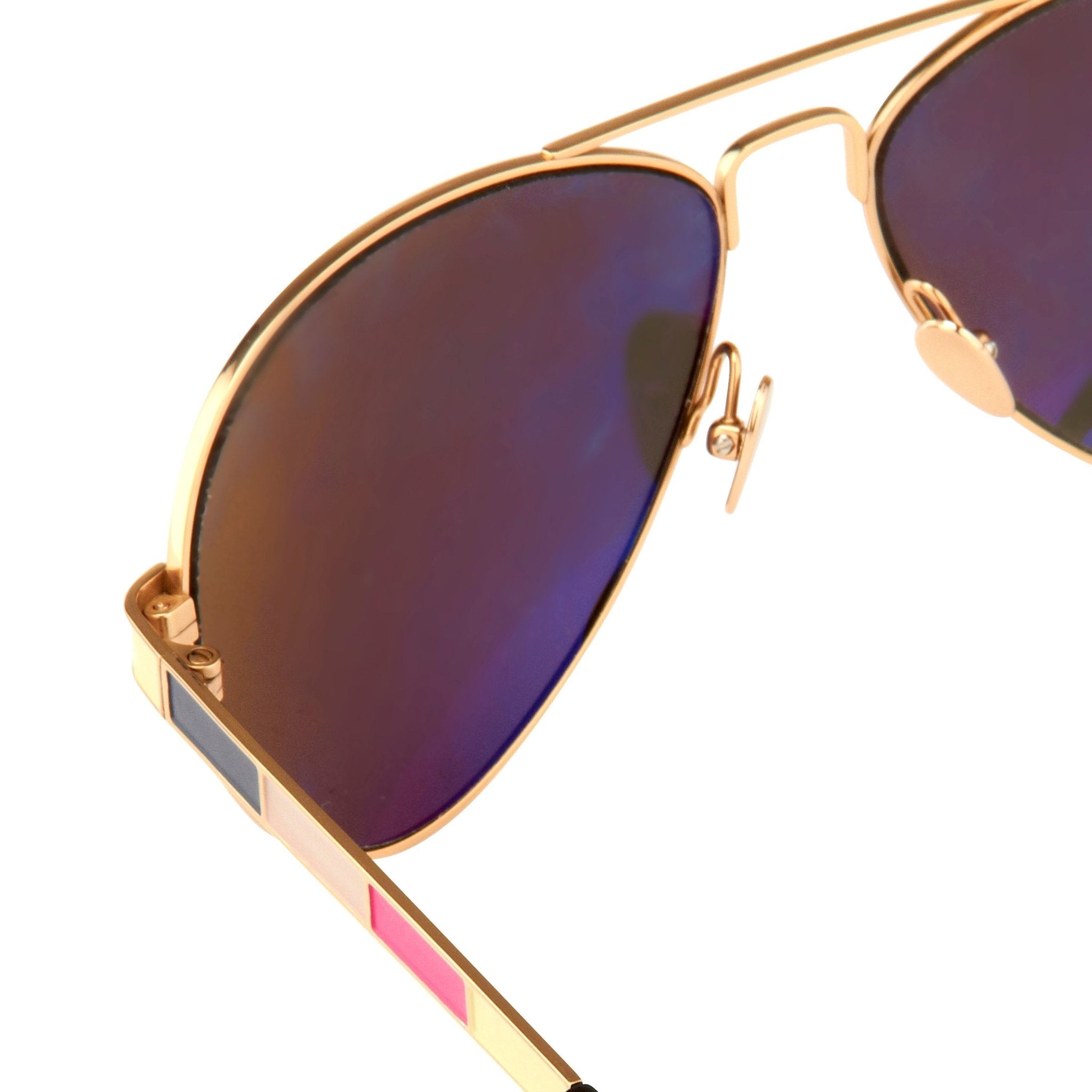 Oscar De La Renta Sunglasses Rose Gold and Green Lenses Category 3 - ODLR44C5SUN - Watches & Crystals