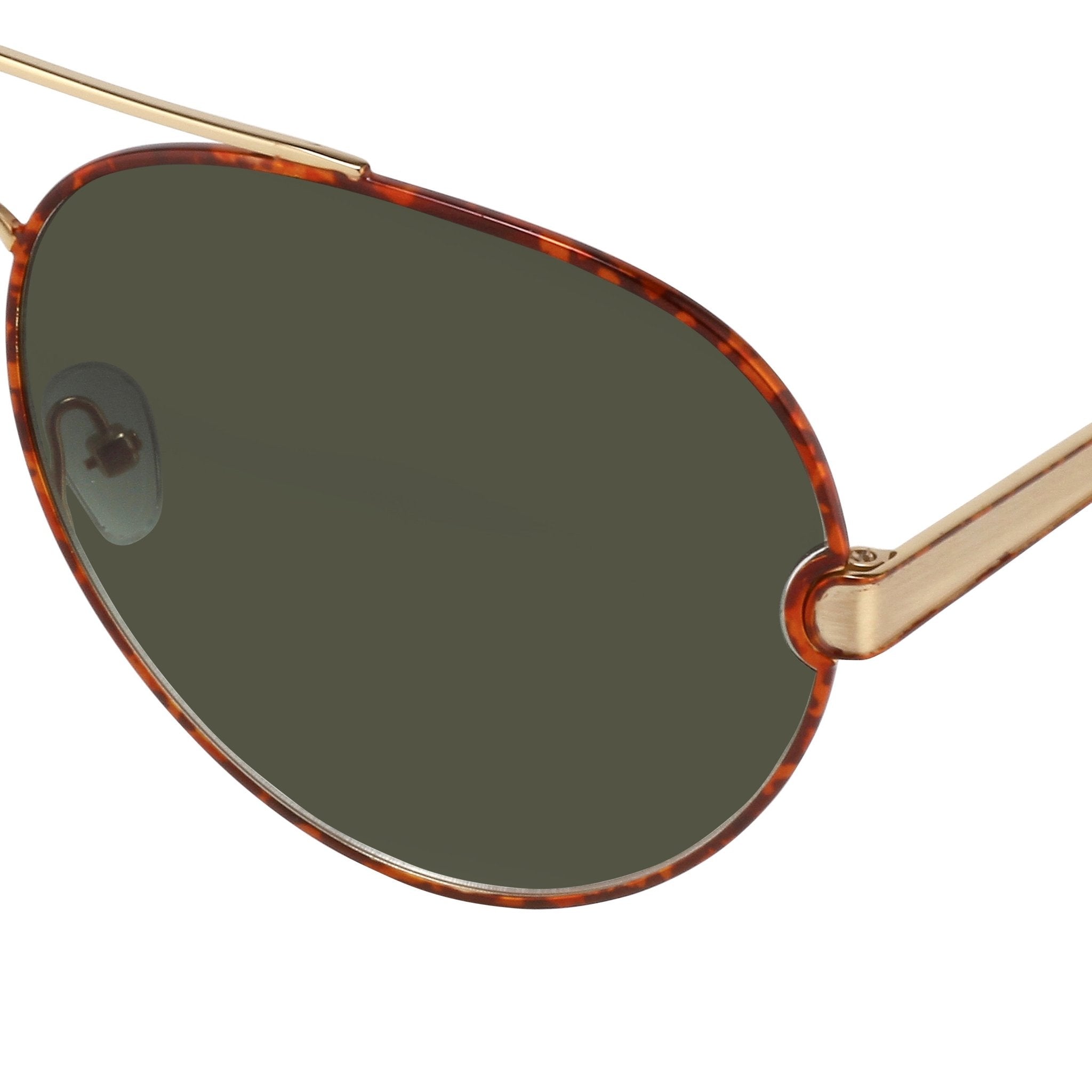 Oscar De La Renta Unisex Sunglasses Amber with Green Lenses - ODLR59C1SUN - Watches & Crystals