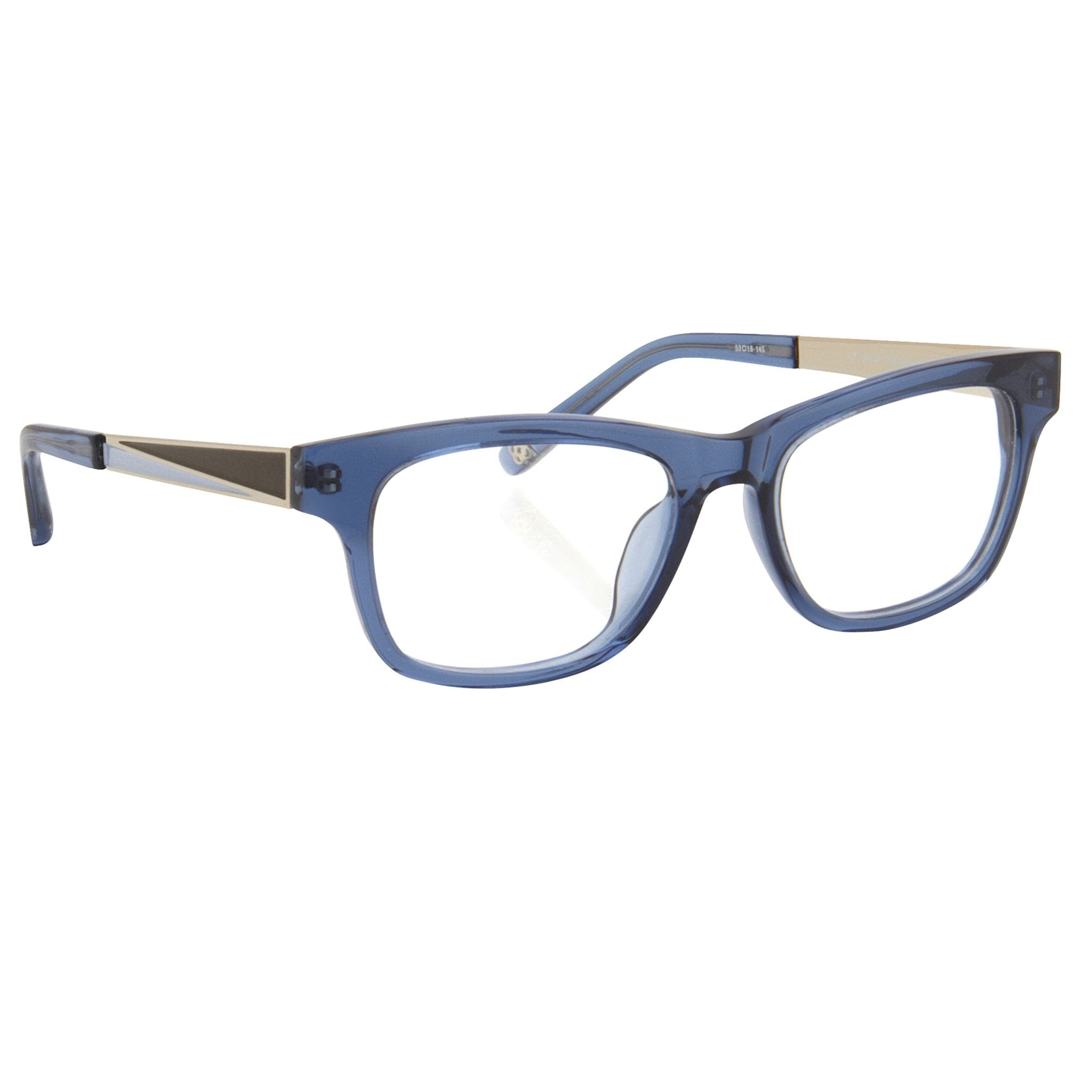 Oscar De La Renta Women Eyeglasses Multicolour Enamel D-Frame Blue and Clear Lenses - ODLR41C4OPT - Watches & Crystals