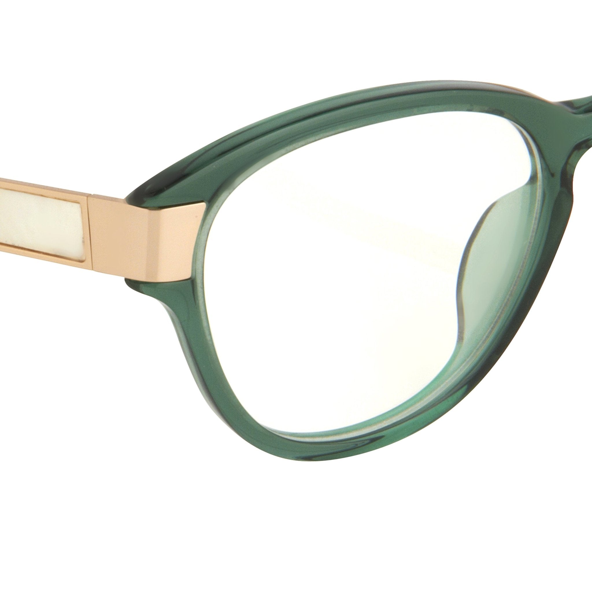 Oscar De La Renta Women Eyeglasses Oval Green White Mother of Pearl and Clear Lenses - ODLR37C4OPT - Watches & Crystals