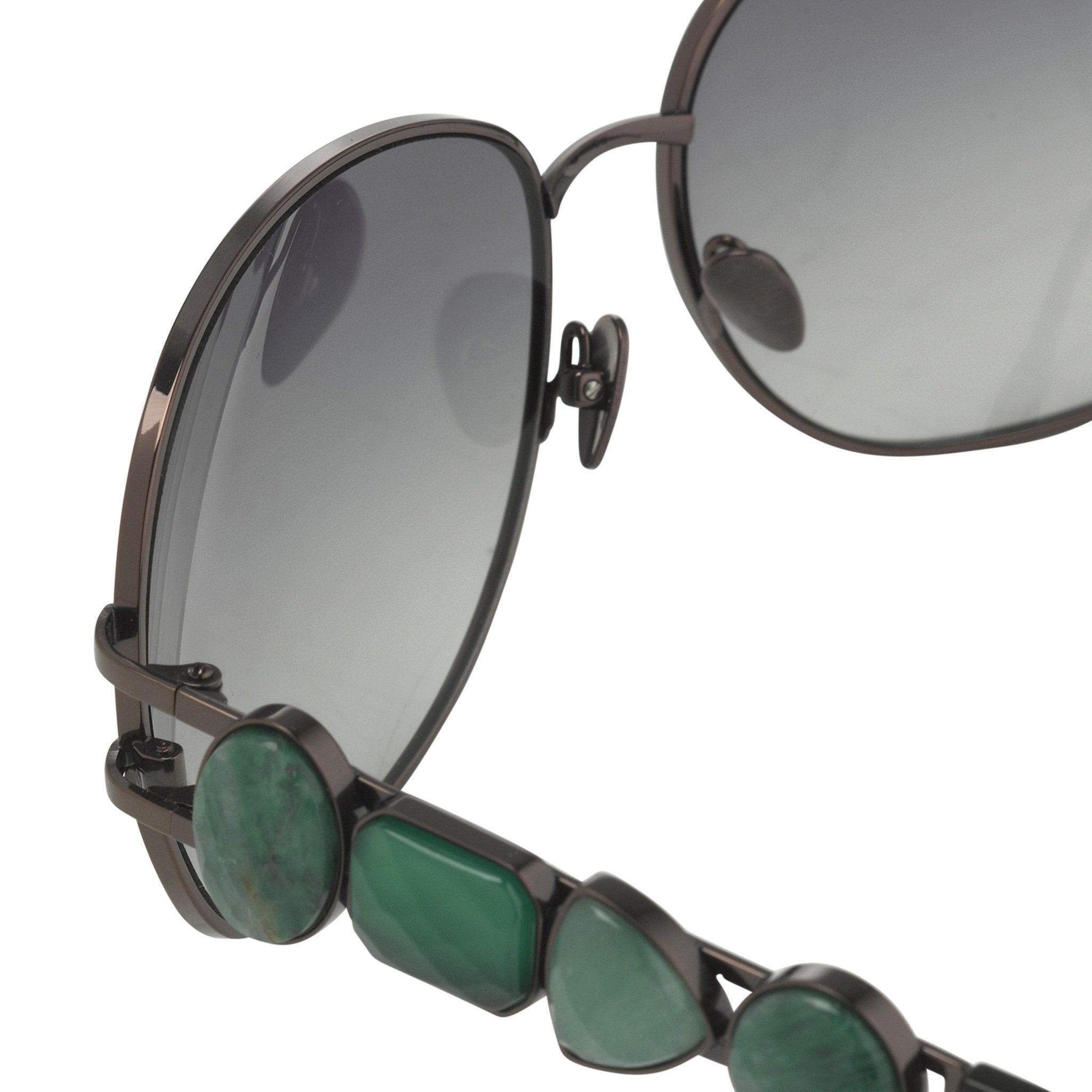 Oscar De La Renta Women Sunglasses Gemstones Oval Bronze and Grey Lenses - ODLR8C4SUN - Watches & Crystals