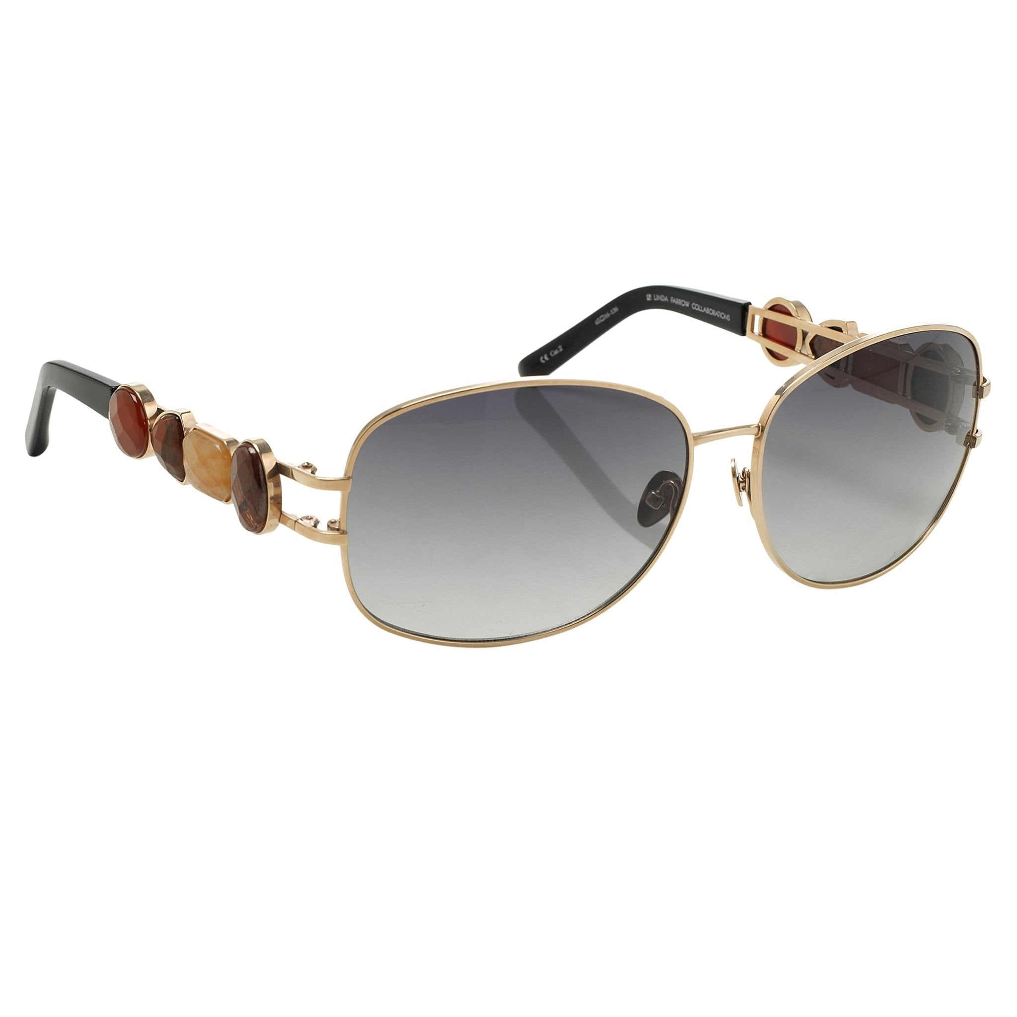 Oscar De La Renta Women Sunglasses Gemstones Oval Rose Gold and Grey Lenses - ODLR8C3SUN - Watches & Crystals