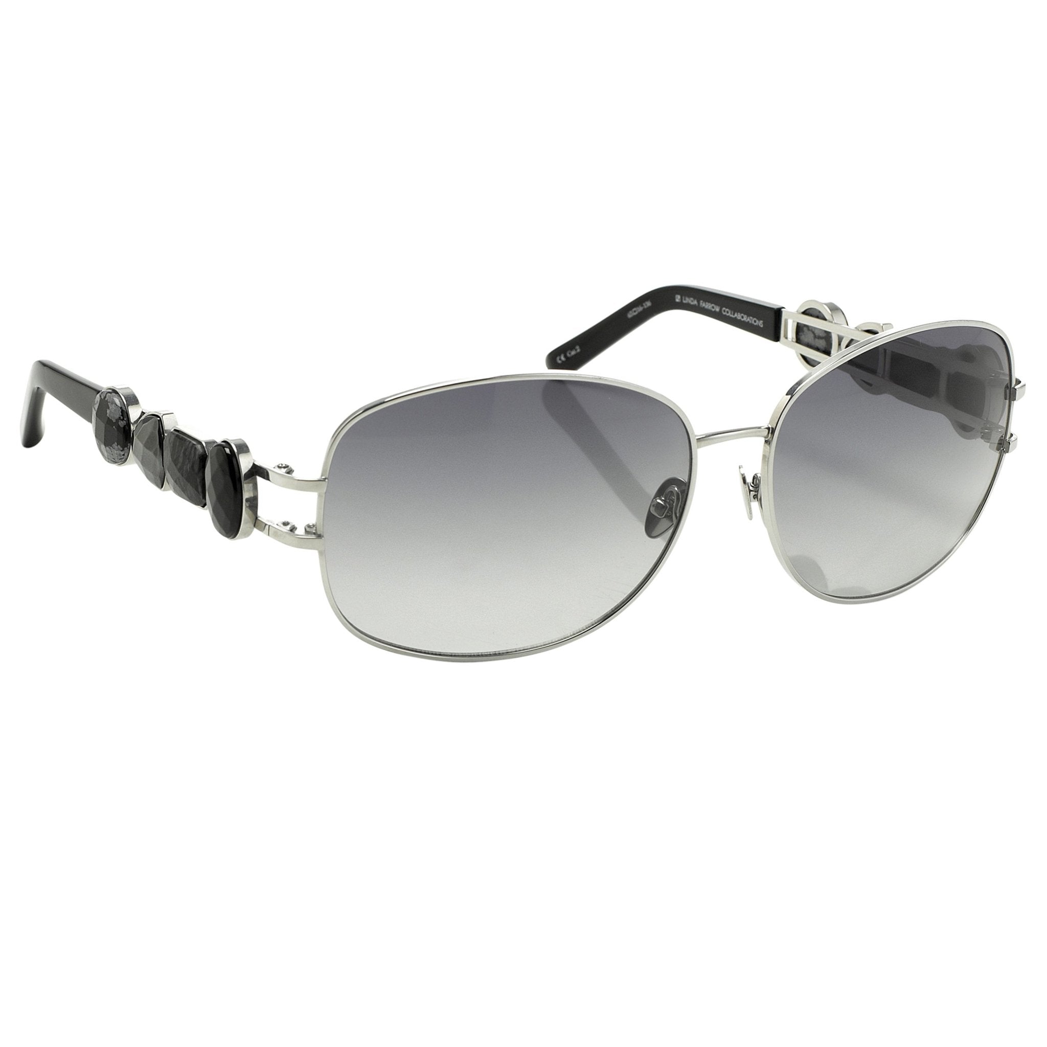 Oscar De La Renta Women Sunglasses Gemstones Oval Silver and Grey Lenses - ODLR8C5SUN - Watches & Crystals