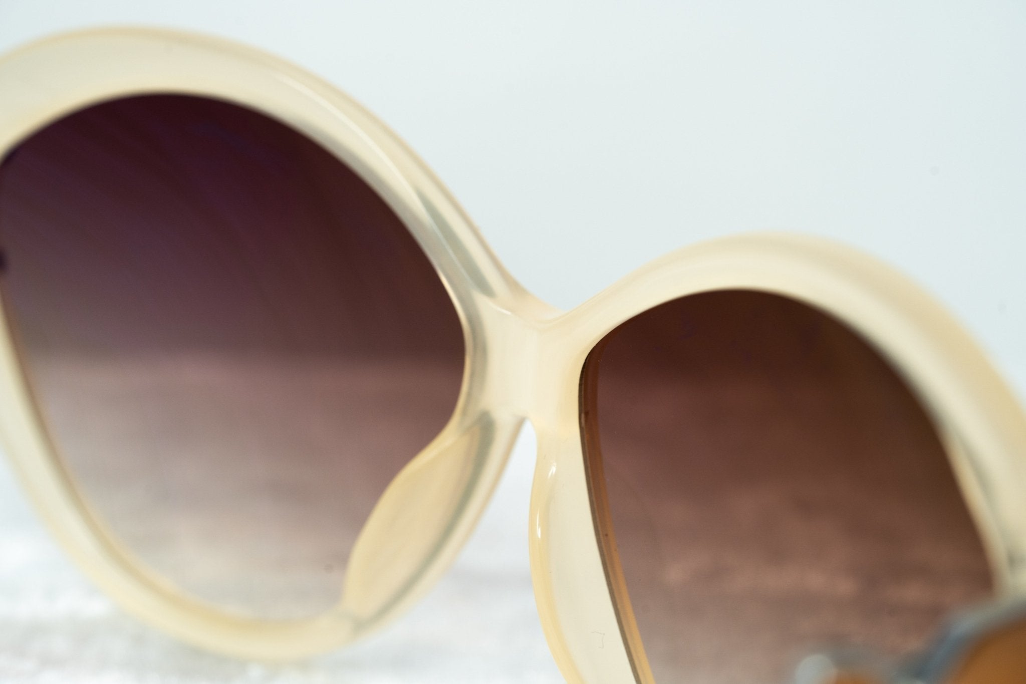 Oscar De La Renta Women Sunglasses Gemstones Oversized Frame Nude and Brown Graduated Lenses - ODLR20C5SUN - Watches & Crystals