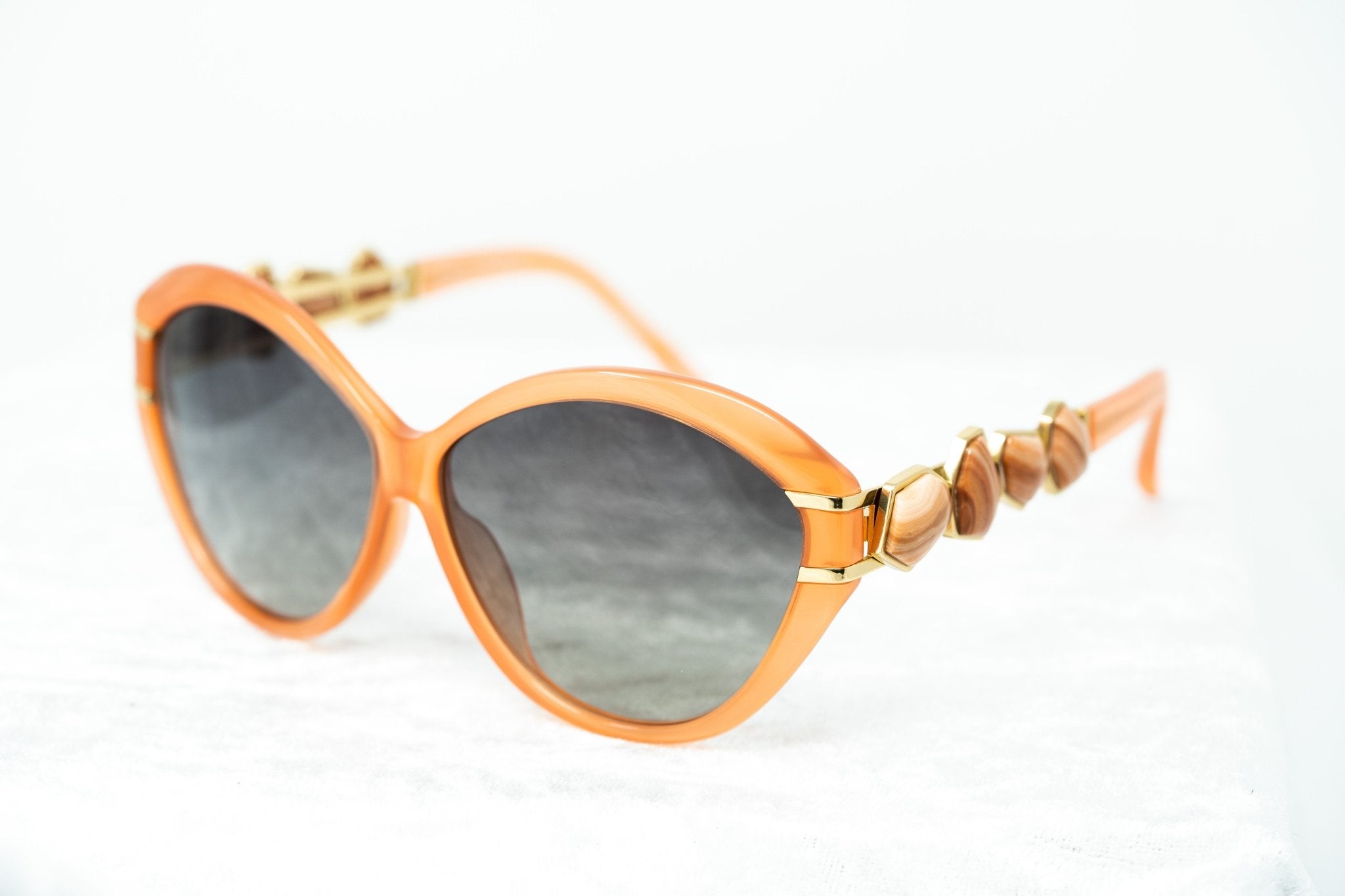 Oscar De La Renta Women Sunglasses Gemstones Oversized Frame Orange and Grey Lenses - ODLR20C3SUN - Watches & Crystals