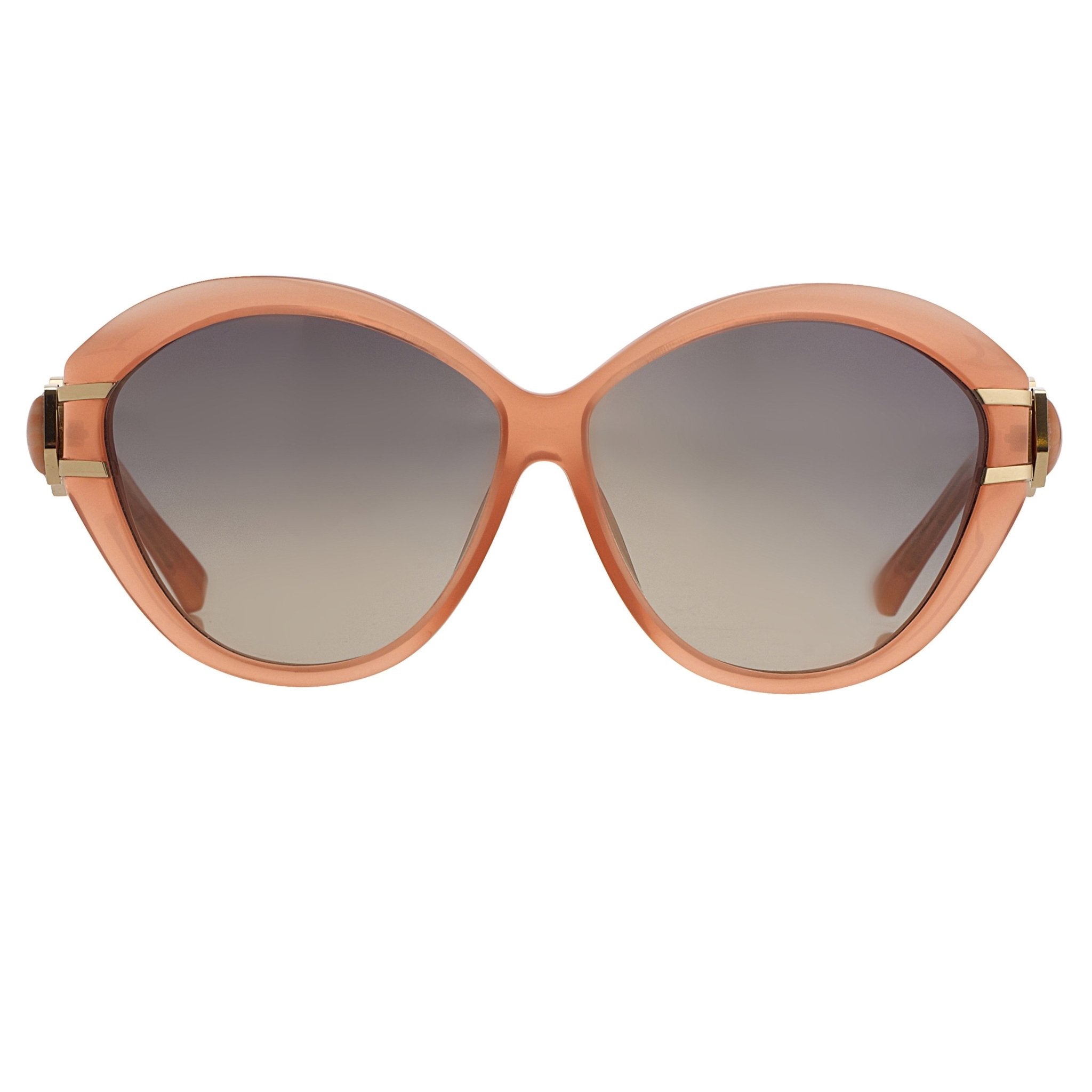 Oscar De La Renta Women Sunglasses Gemstones Oversized Frame Orange and Grey Lenses - ODLR20C3SUN - Watches & Crystals