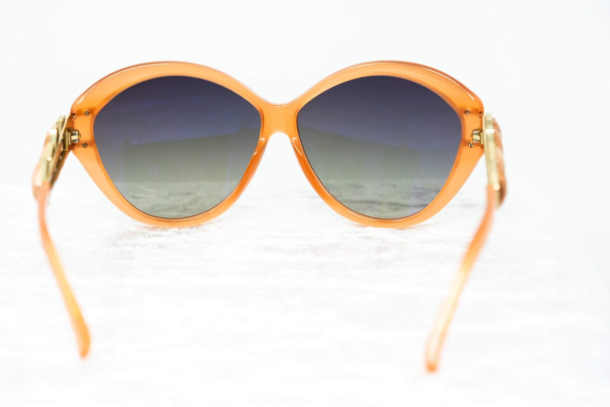 Oscar De La Renta Women Sunglasses Gemstones Oversized Frame Orange and Grey Lenses - ODLR20C3SUN - Watches & Crystals