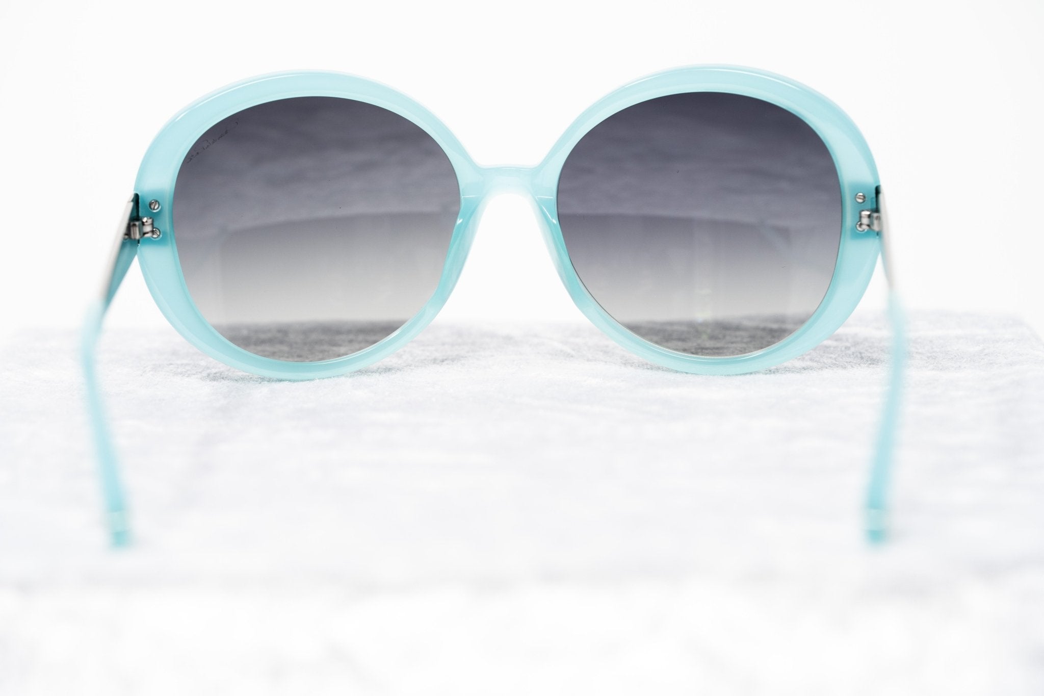 Oscar De La Renta Women Sunglasses Mother of Pearl Oversized Frame Aqua and Grey Lenses - ODLR5C7SUN - Watches & Crystals