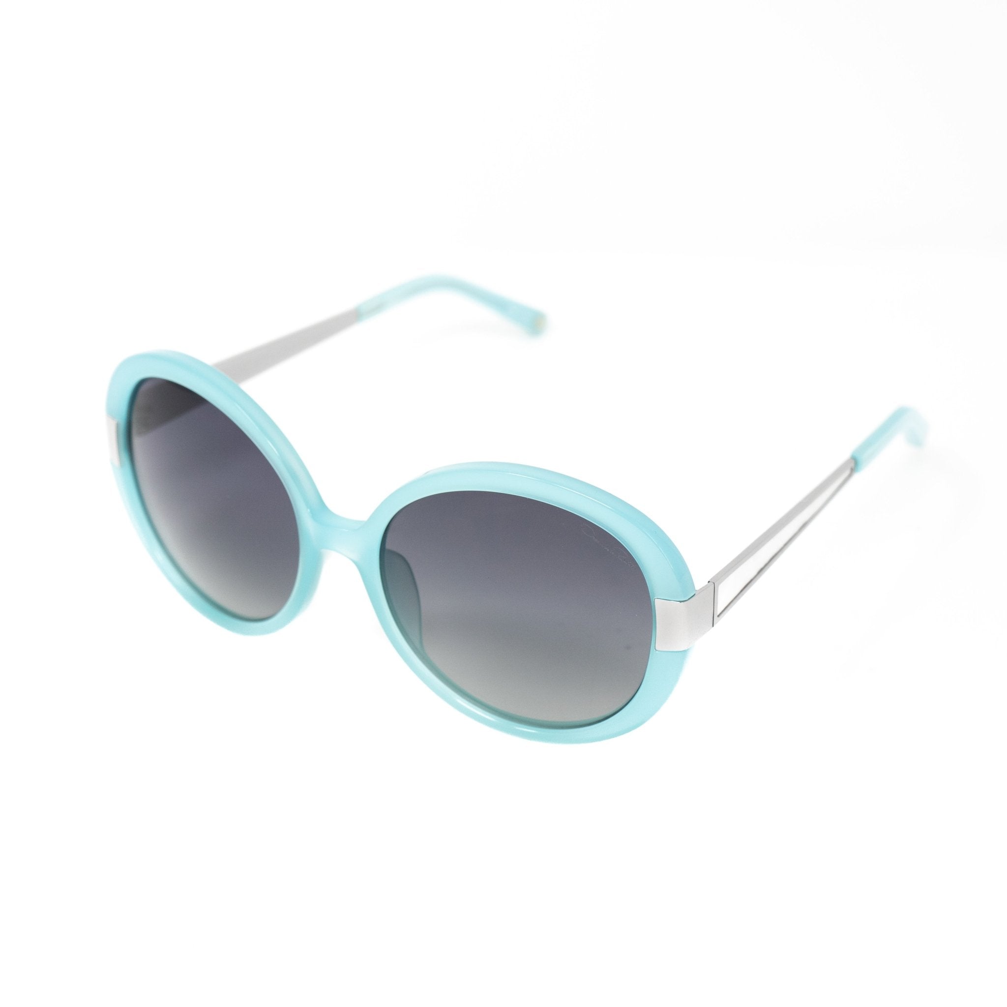 Oscar De La Renta Women Sunglasses Mother of Pearl Oversized Frame Aqua and Grey Lenses - ODLR5C7SUN - Watches & Crystals