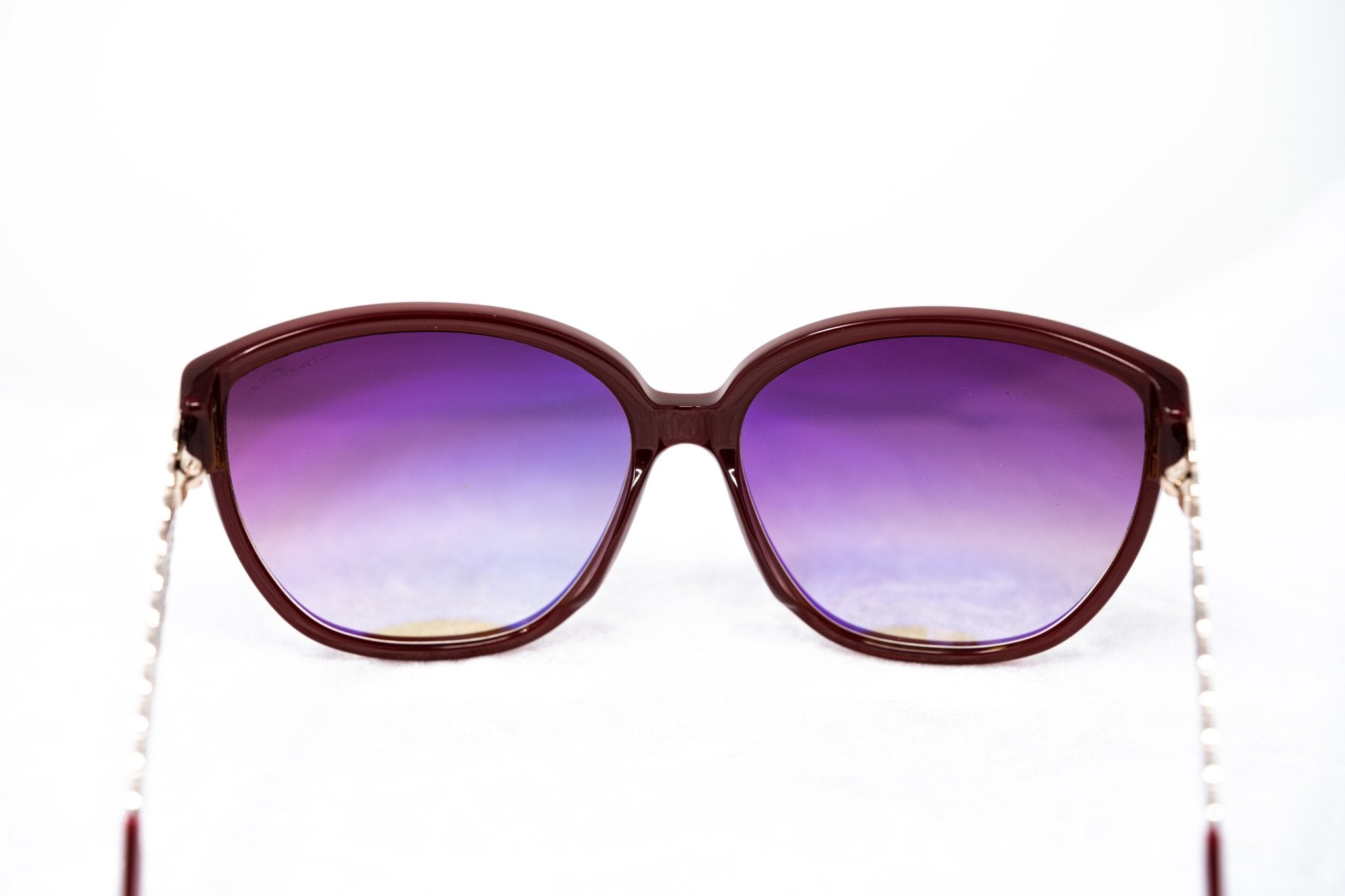 Oscar De La Renta Women Sunglasses Oval Deep Red with Brown Graduated Lenses - ODLR52C4SUN - Watches & Crystals