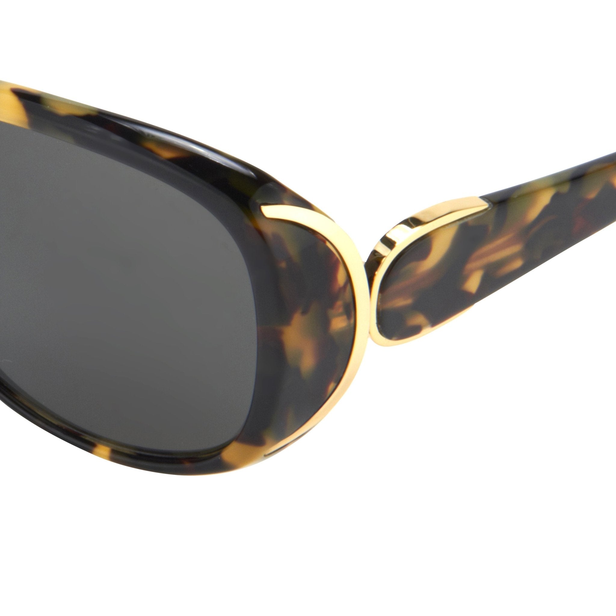 Oscar De La Renta Women Sunglasses Oversized Frame Dark Tortoise Shell with Grey Lenses - ODLR55C2SUN - Watches & Crystals