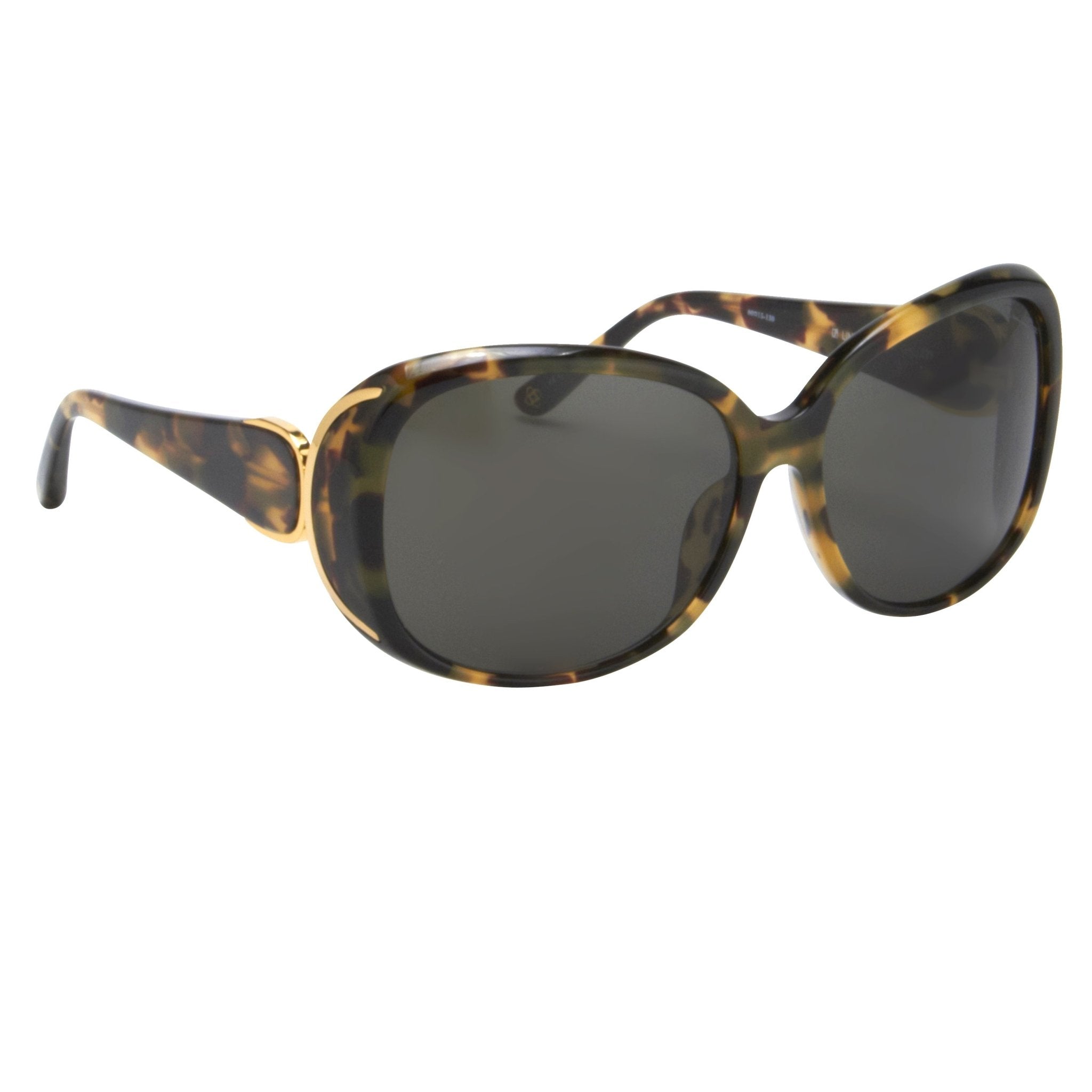 Oscar De La Renta Women Sunglasses Oversized Frame Dark Tortoise Shell with Grey Lenses - ODLR55C2SUN - Watches & Crystals