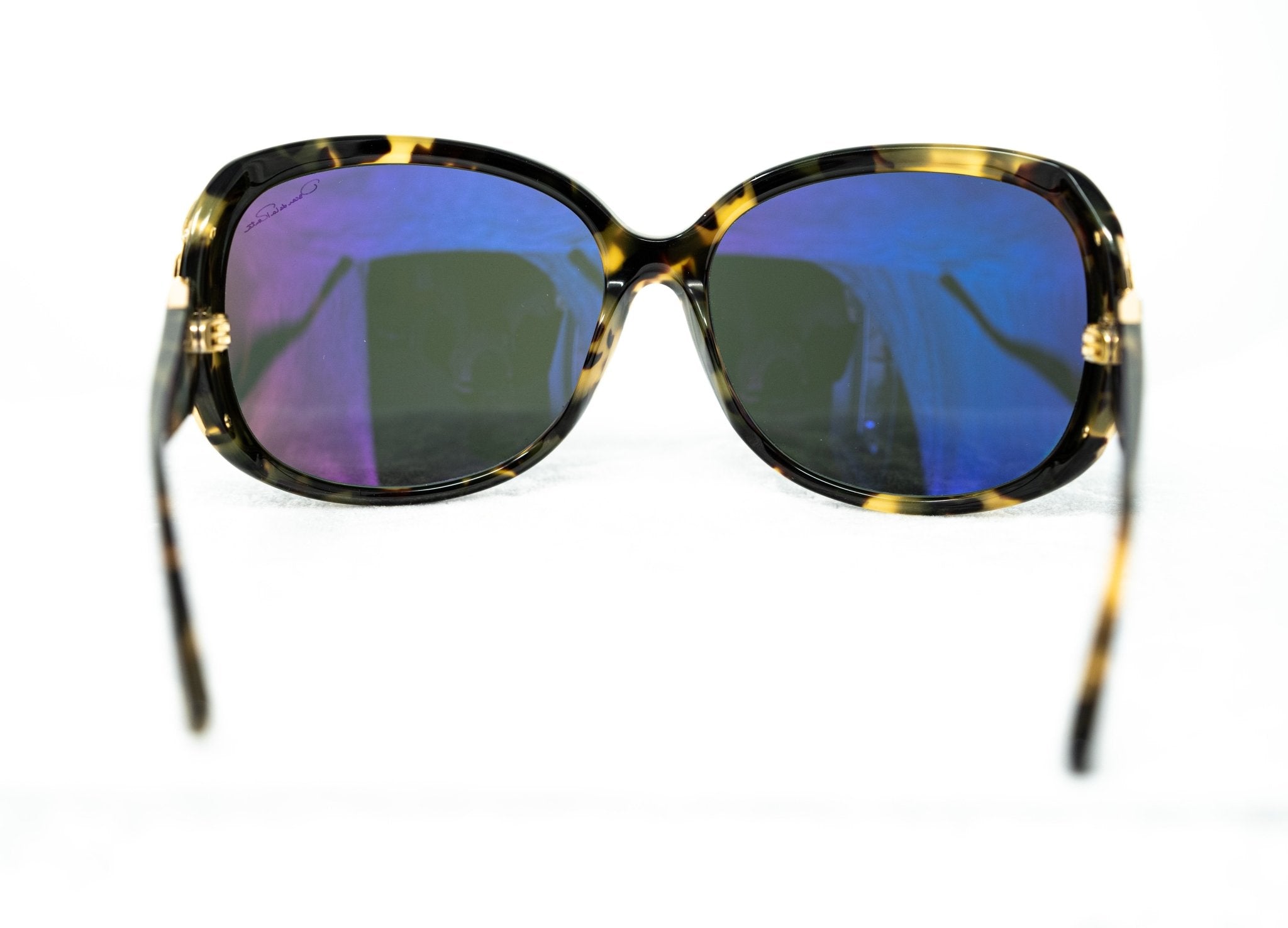 Oscar De La Renta Women Sunglasses Oversized Frame Dark Tortoise Shell with Grey Lenses - ODLR55C2SUN - Watches & Crystals