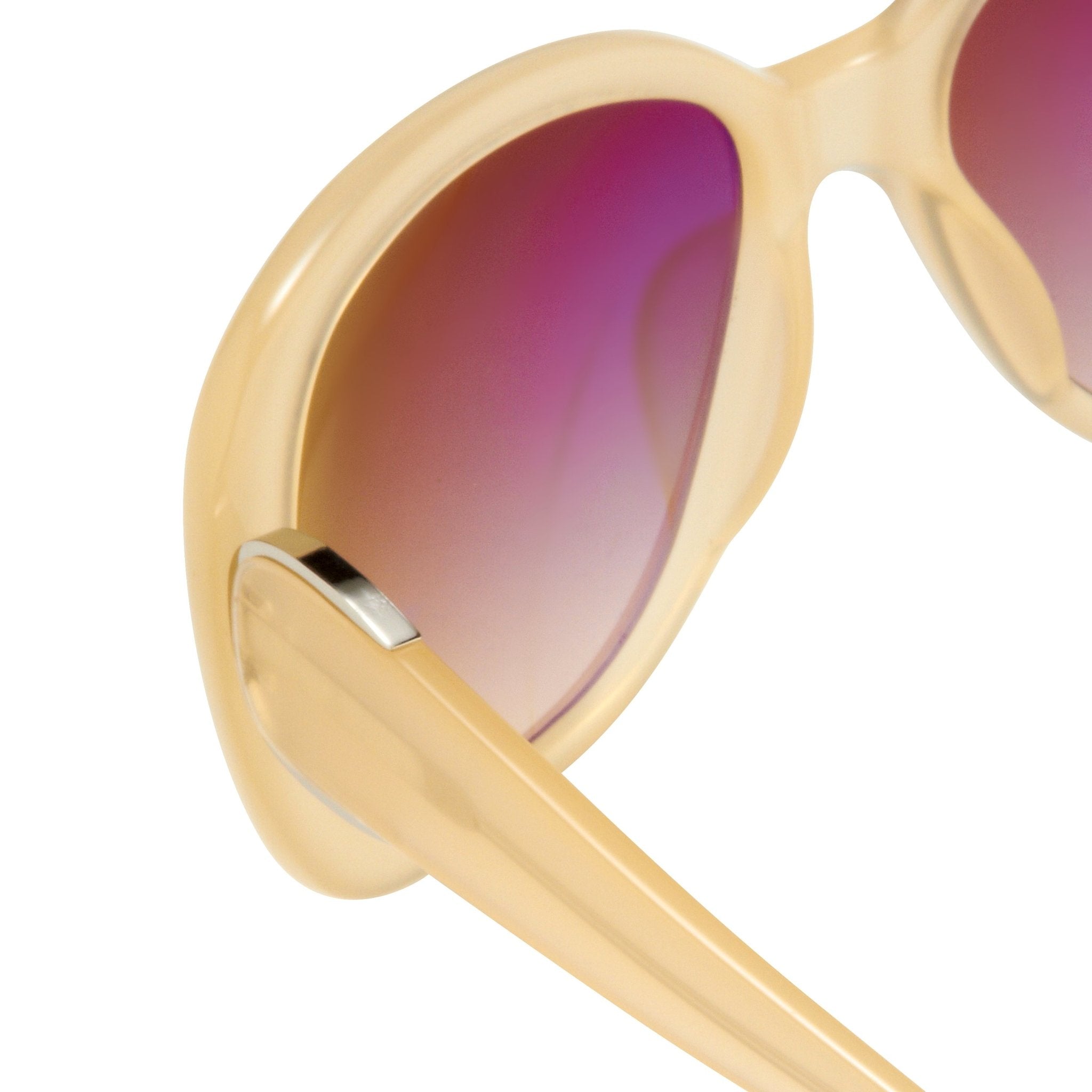 Oscar De La Renta Women Sunglasses Oversized Frame Nude with Amber Lenses - ODLR45C5SUN - Watches & Crystals