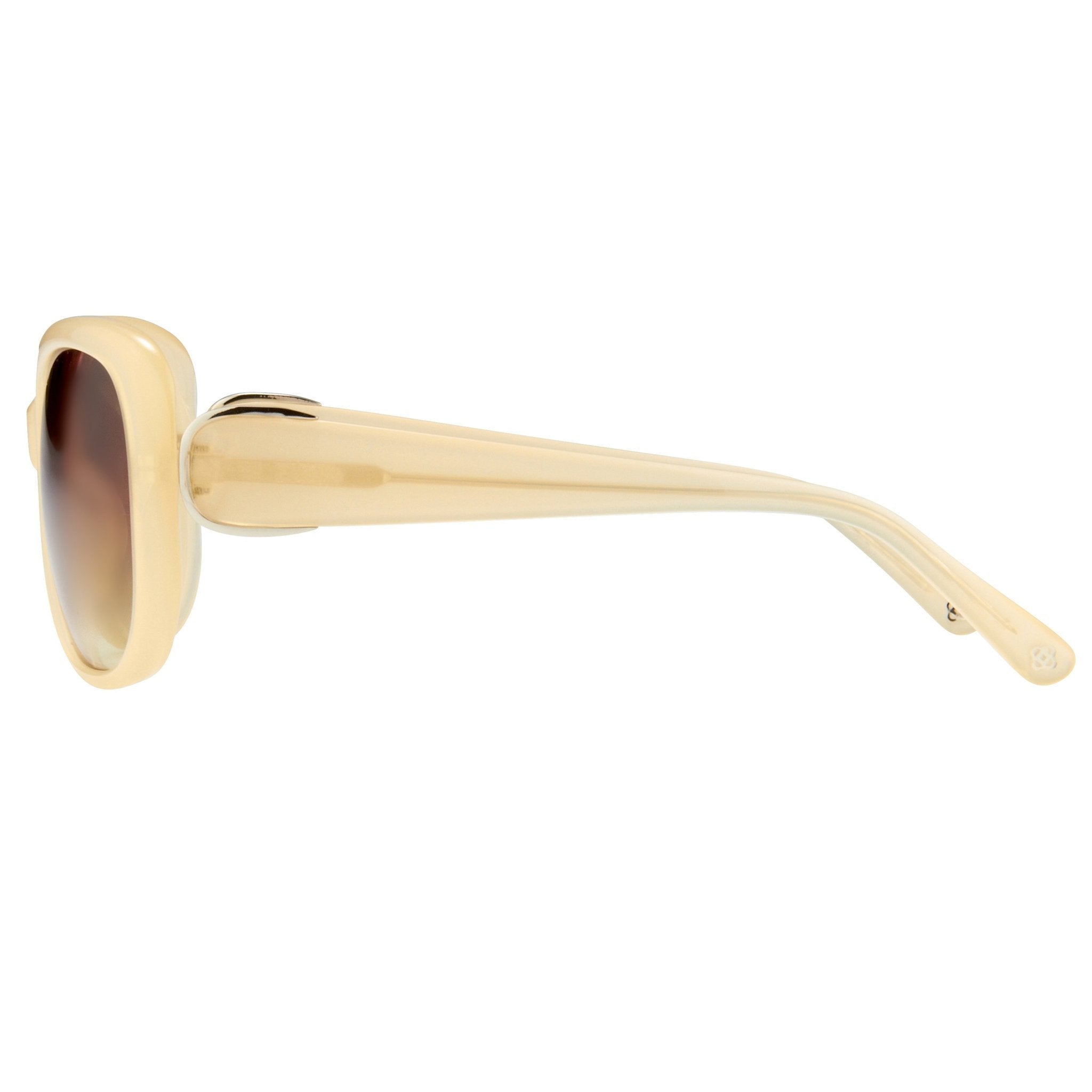 Oscar De La Renta Women Sunglasses Oversized Frame Nude with Amber Lenses - ODLR45C5SUN - Watches & Crystals