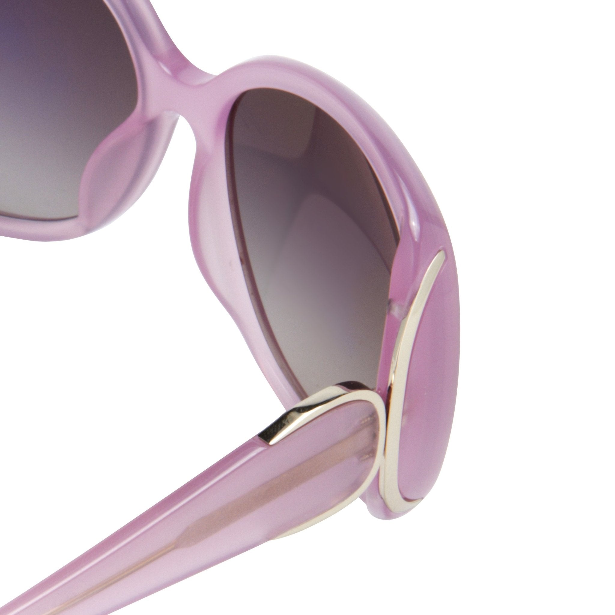 Oscar De La Renta Women Sunglasses Oversized Frame Pink Light Gold and Dark Grey Lenses - ODLR55C6SUN - Watches & Crystals