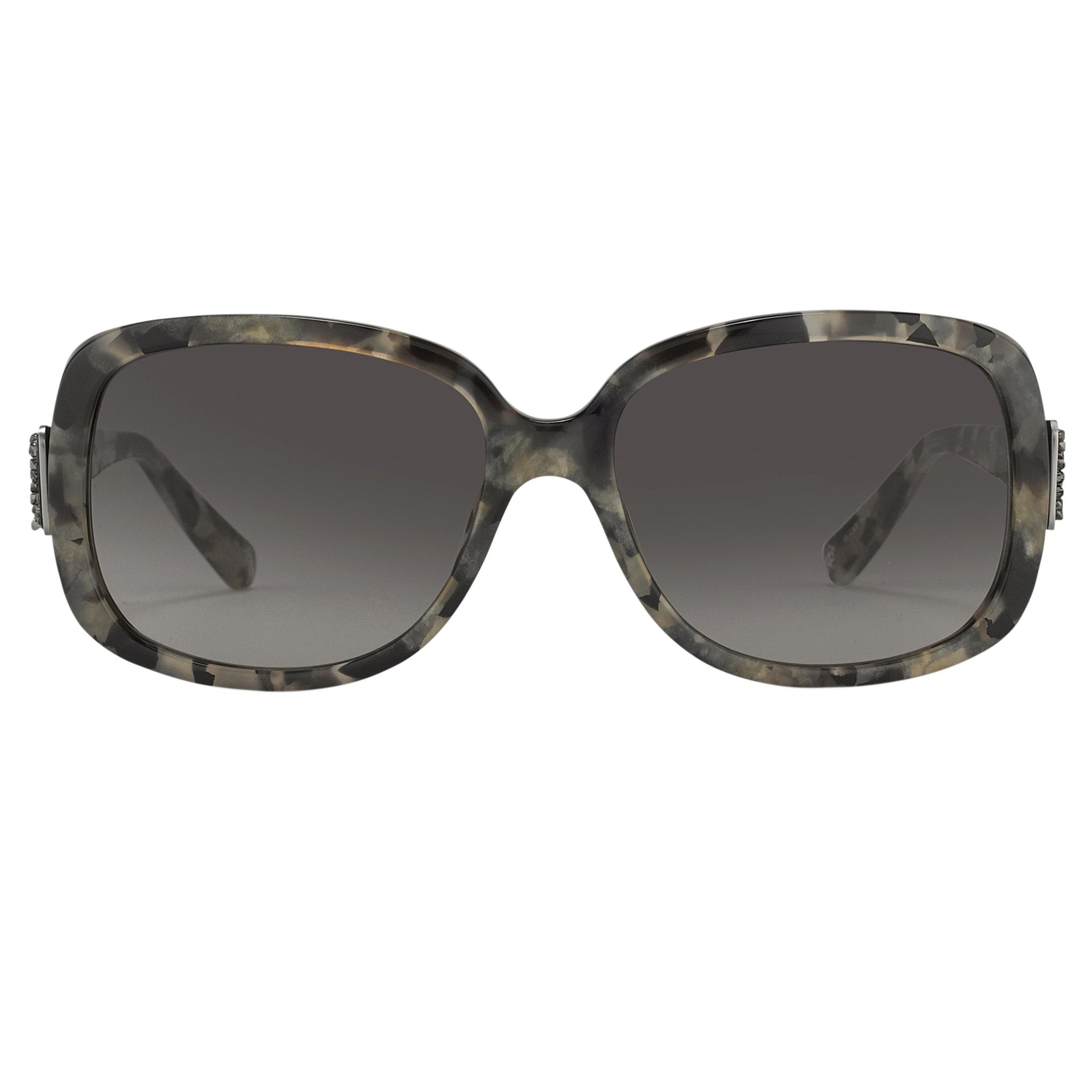 Oscar De La Renta Women Sunglasses Oversized Frame Tortoiseshell Titanium and Grey Graduated Lenses ODLR64C3SUN - Watches & Crystals