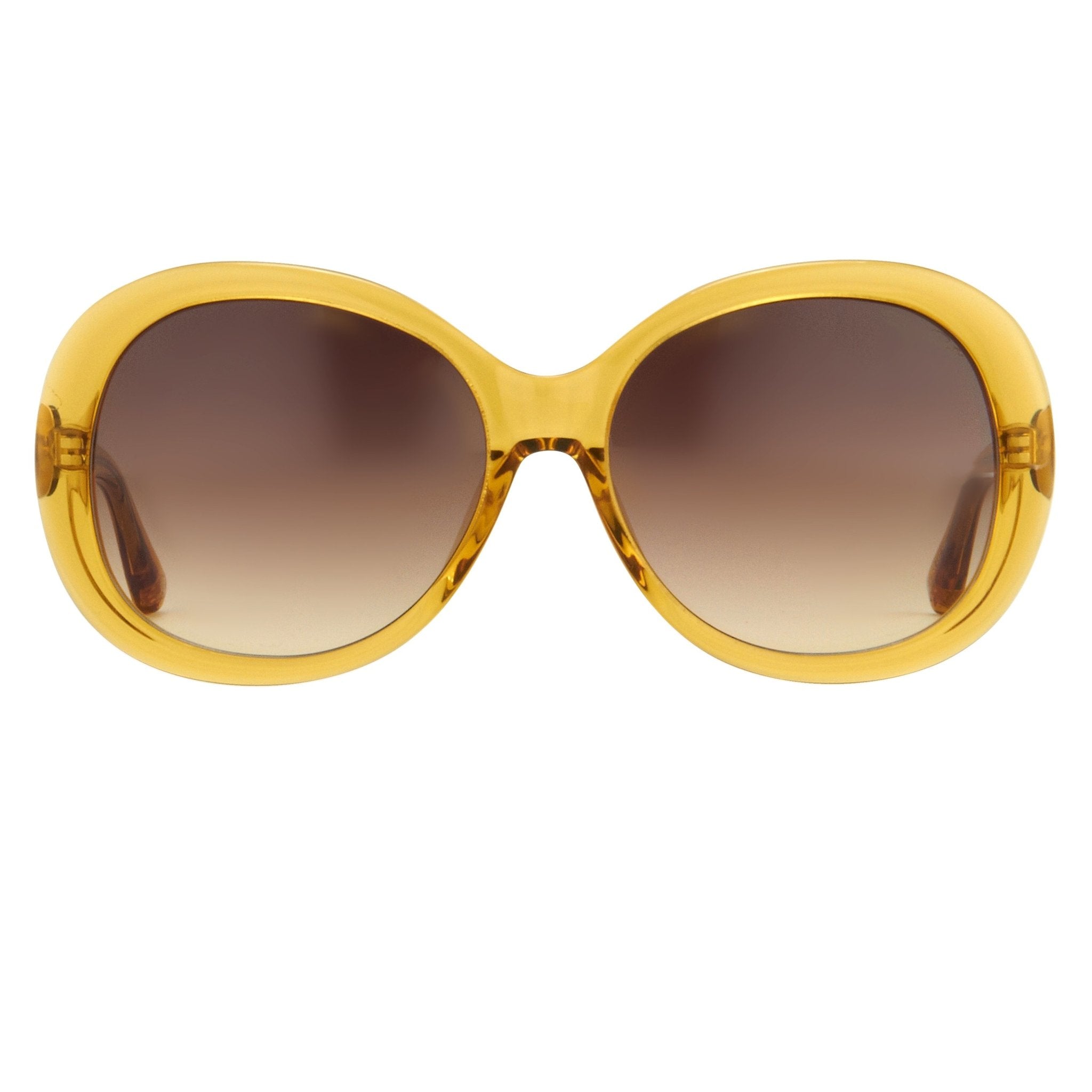 Oscar De La Renta Women Sunglasses Oversized Frame Yellow and Brown Graduated Lenses - ODLR46C4SUN - Watches & Crystals