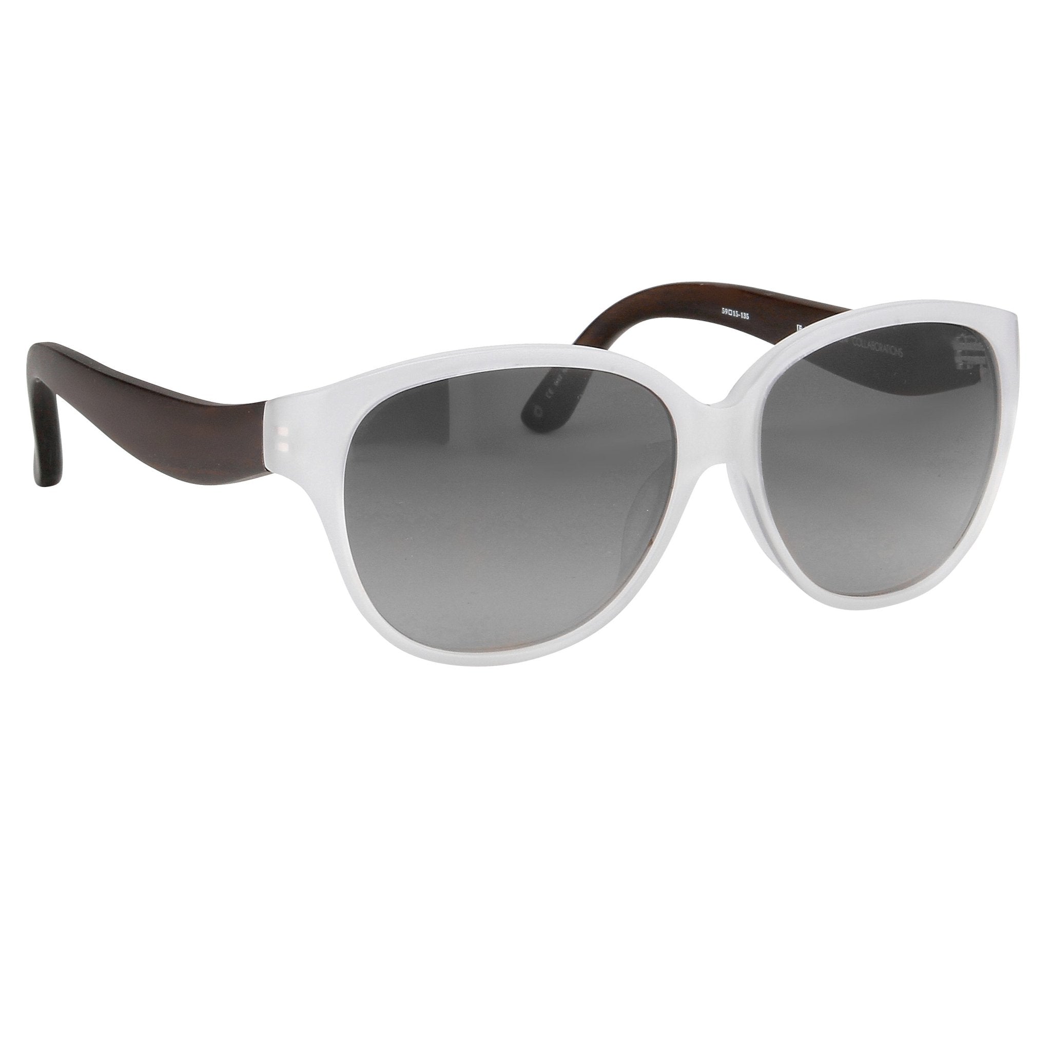 Oscar De La Renta Women Sunglasses Sandalwood Oval Ivory and Grey Lenses - ODLR30C3SUN - Watches & Crystals