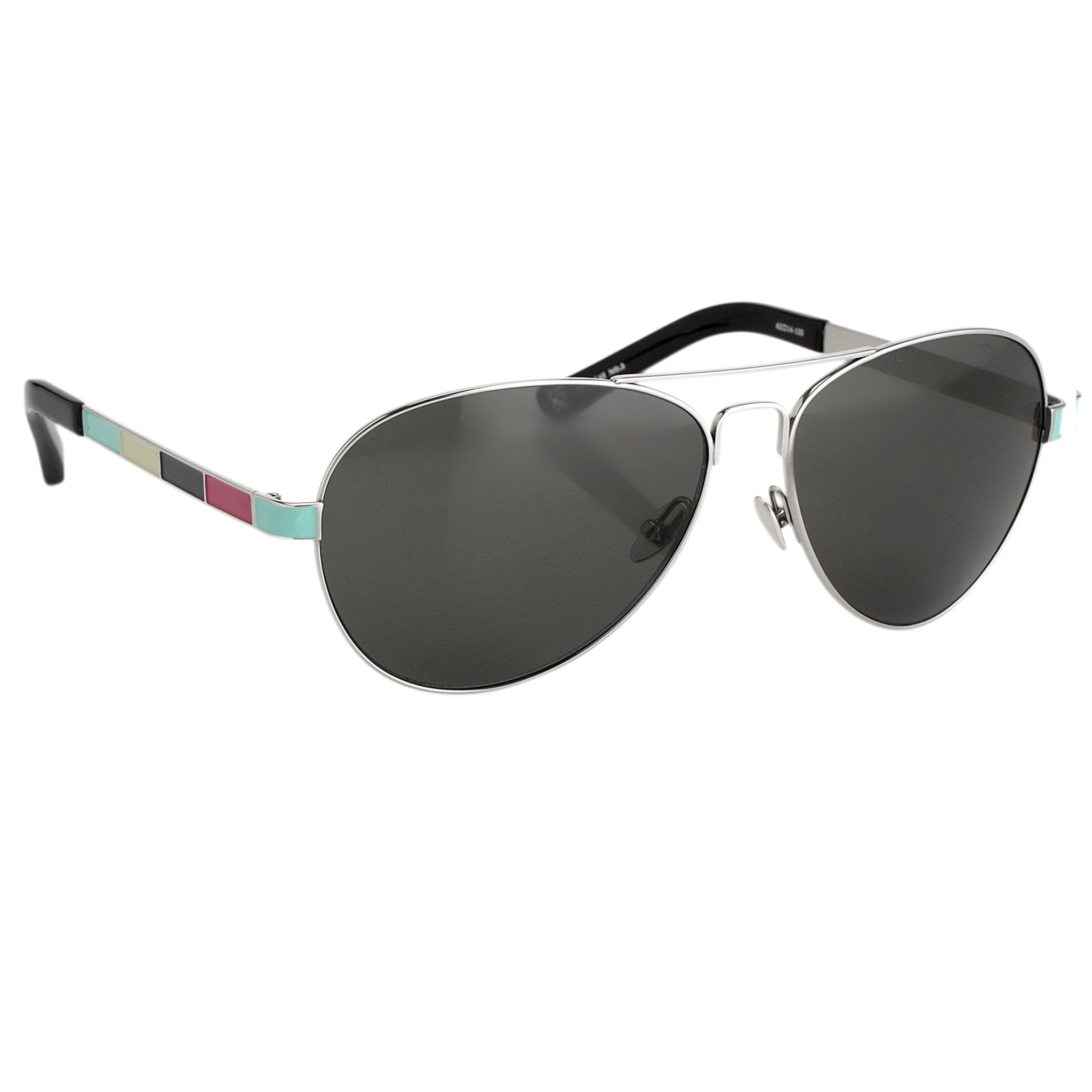 Oscar De La Renta Women Sunglasses Silver Multicoloured Enamel with Dark Grey Lenses Category 3 - ODLR44C6SUN - Watches & Crystals