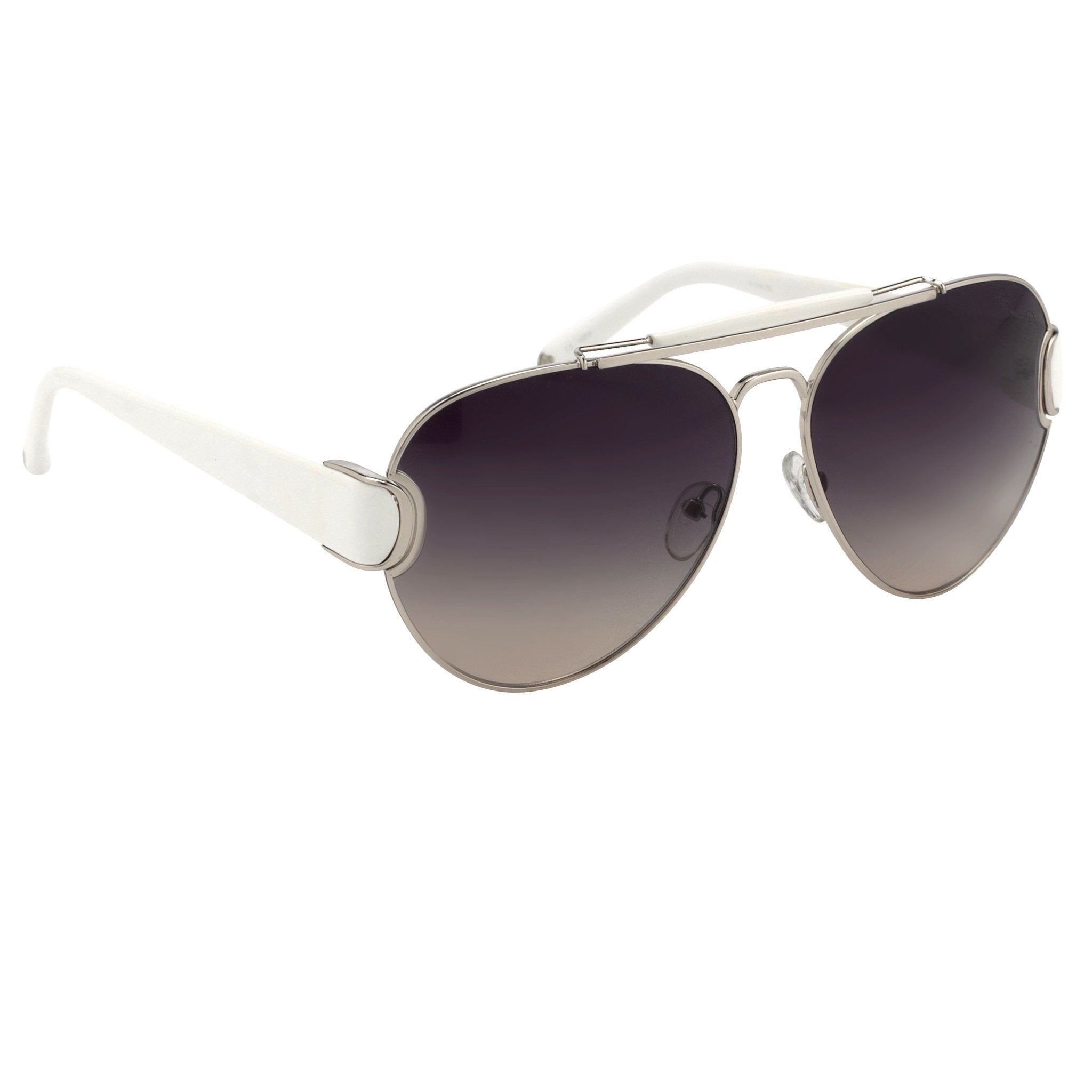 Oscar De La Renta Women Sunglasses White Silver and Dark Grey Lenses Category 3 - ODLR53C3SUN - Watches & Crystals