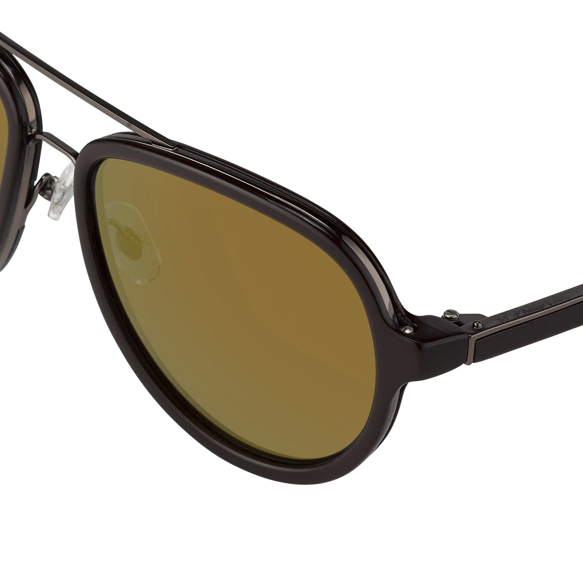 Phillip Lim Sunglasses Brown Gunmetal and Bronze Mirror Lenses Category 3 - PL16C20SUN - Watches & Crystals