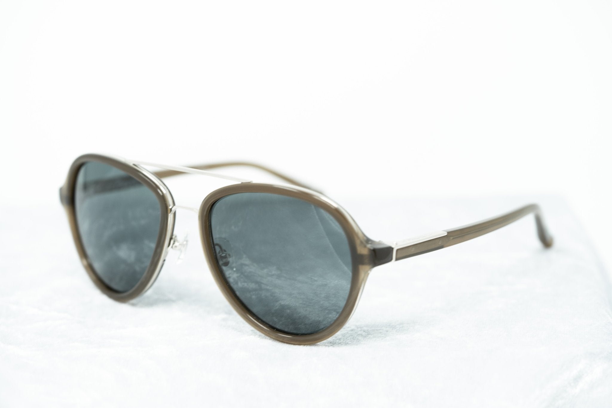 Phillip Lim Sunglasses Brown Silver and Fog Green Lenses Category 3 - PL16C32SUN - Watches & Crystals