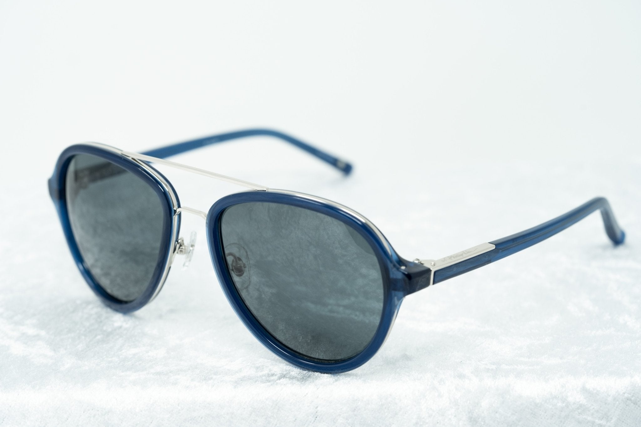 Phillip Lim Sunglasses Deep Blue Silver and Green Lenses Category 3 - PL16C29SUN - Watches & Crystals