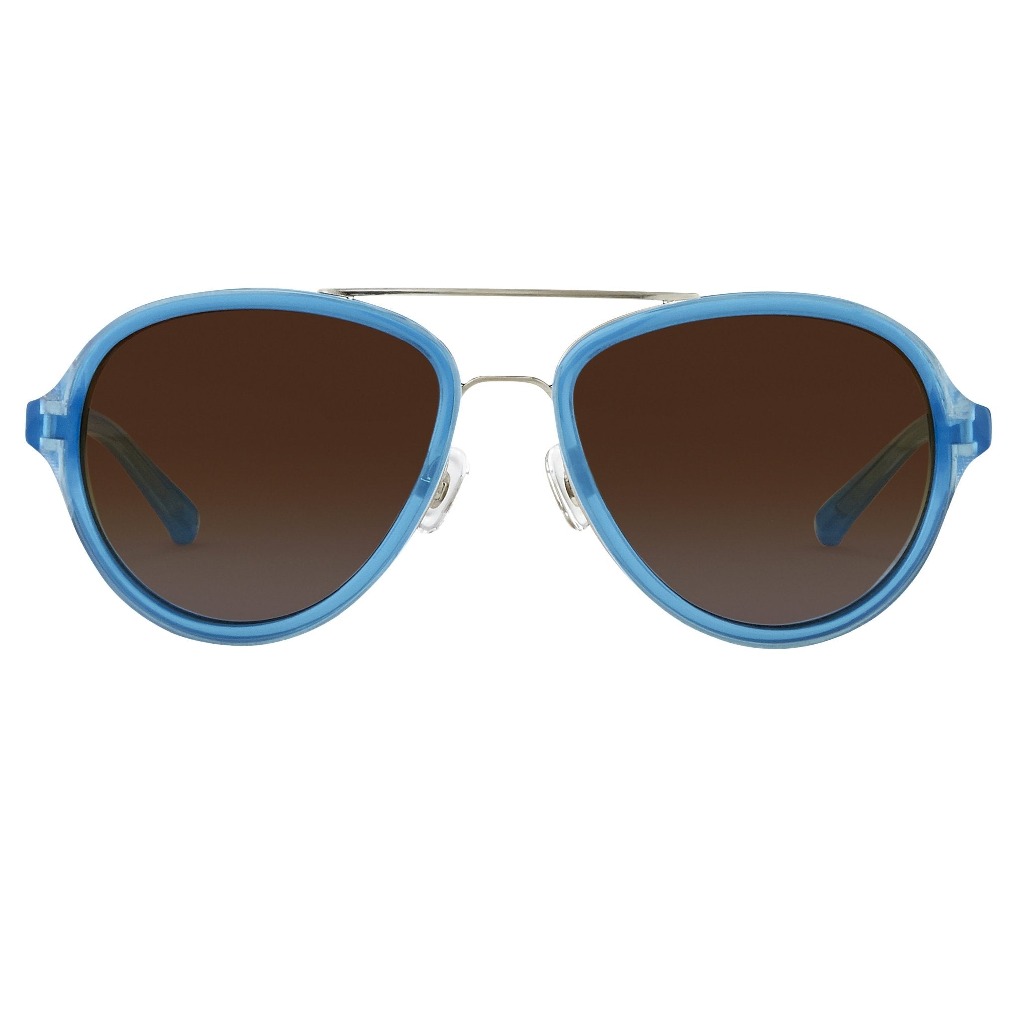 Phillip Lim Sunglasses Turquoise Brushed Silver and Brown Lenses Category 3 - PL16C27SUN - Watches & Crystals