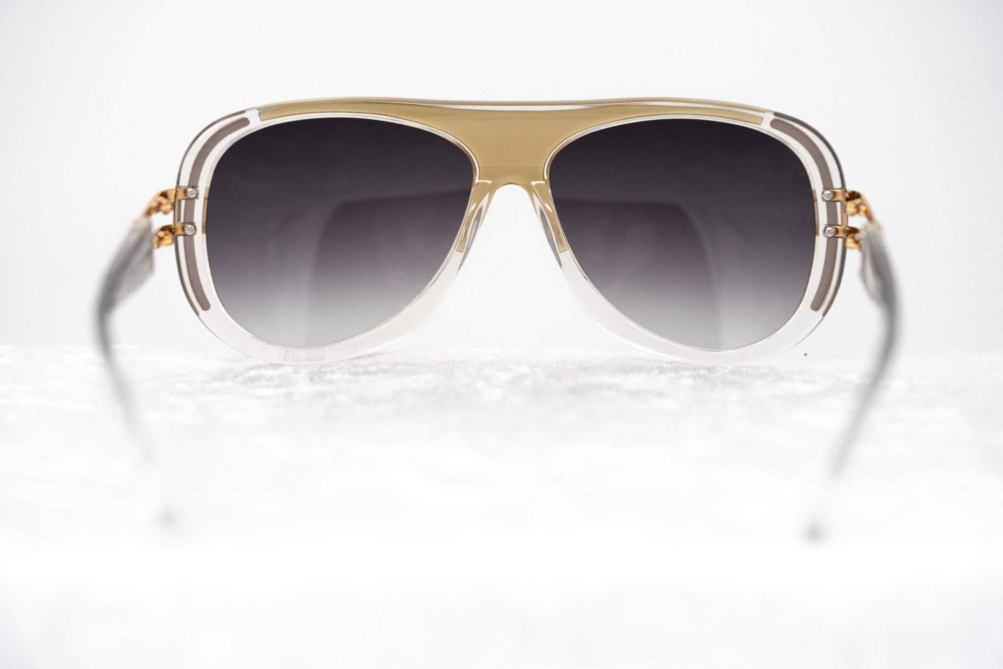 Prabal Gurung Sunglasses Female Aviator Olive and Clear Acetate CAT3 Grey Lenses PG10C1SUN - Watches & Crystals