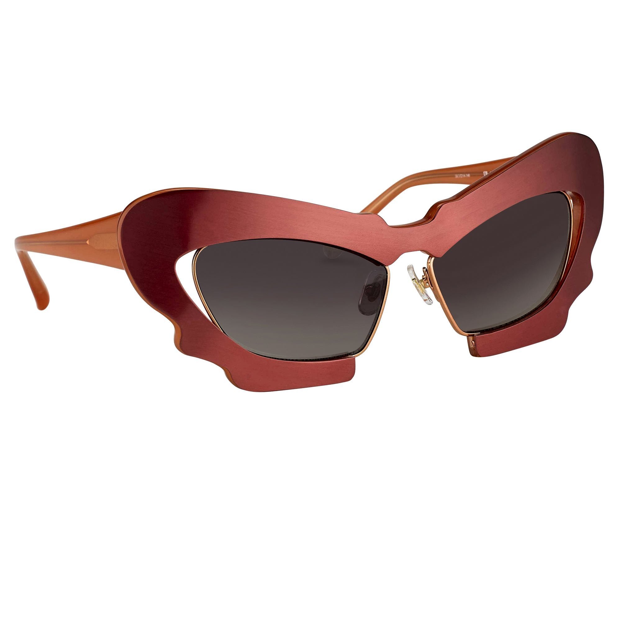 Prabal Gurung Sunglasses Female Cat Eye Brushed Red Category 3 Grey Gradient Lenses PG1C10SUN - Watches & Crystals