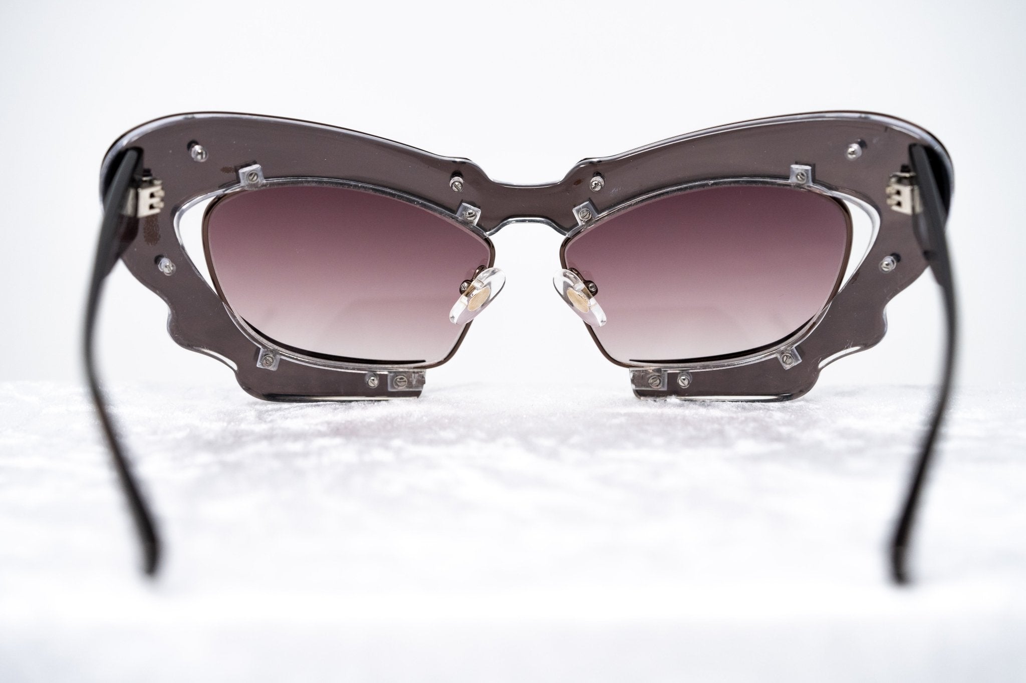 Prabal Gurung Sunglasses Female Cat Eye Chocolate Bronze Category 2 Red Gradient Lenses PG1C12SUN - Watches & Crystals