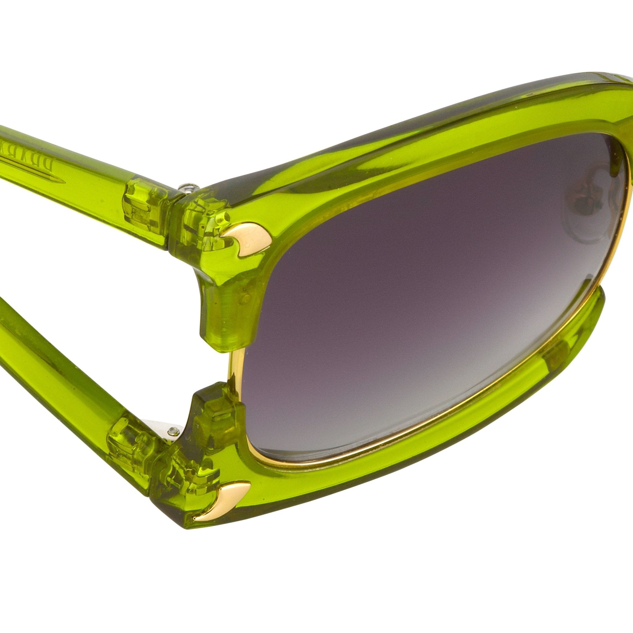 Prabal Gurung Sunglasses Rectangular Apple Green With Purple Category 3 Graduated Lenses PG2C4SUN - Watches & Crystals