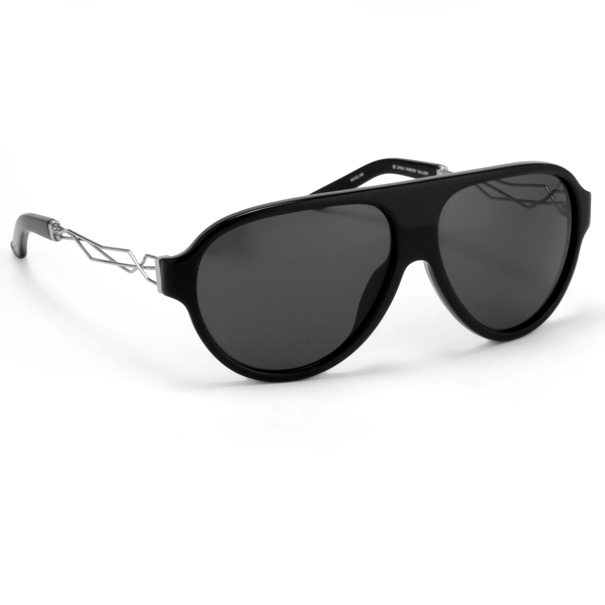 Prabal Gurung Sunglasses Unisex Aviator Black Acetate CAT3 Grey Lenses PG16C1SUN - Watches & Crystals